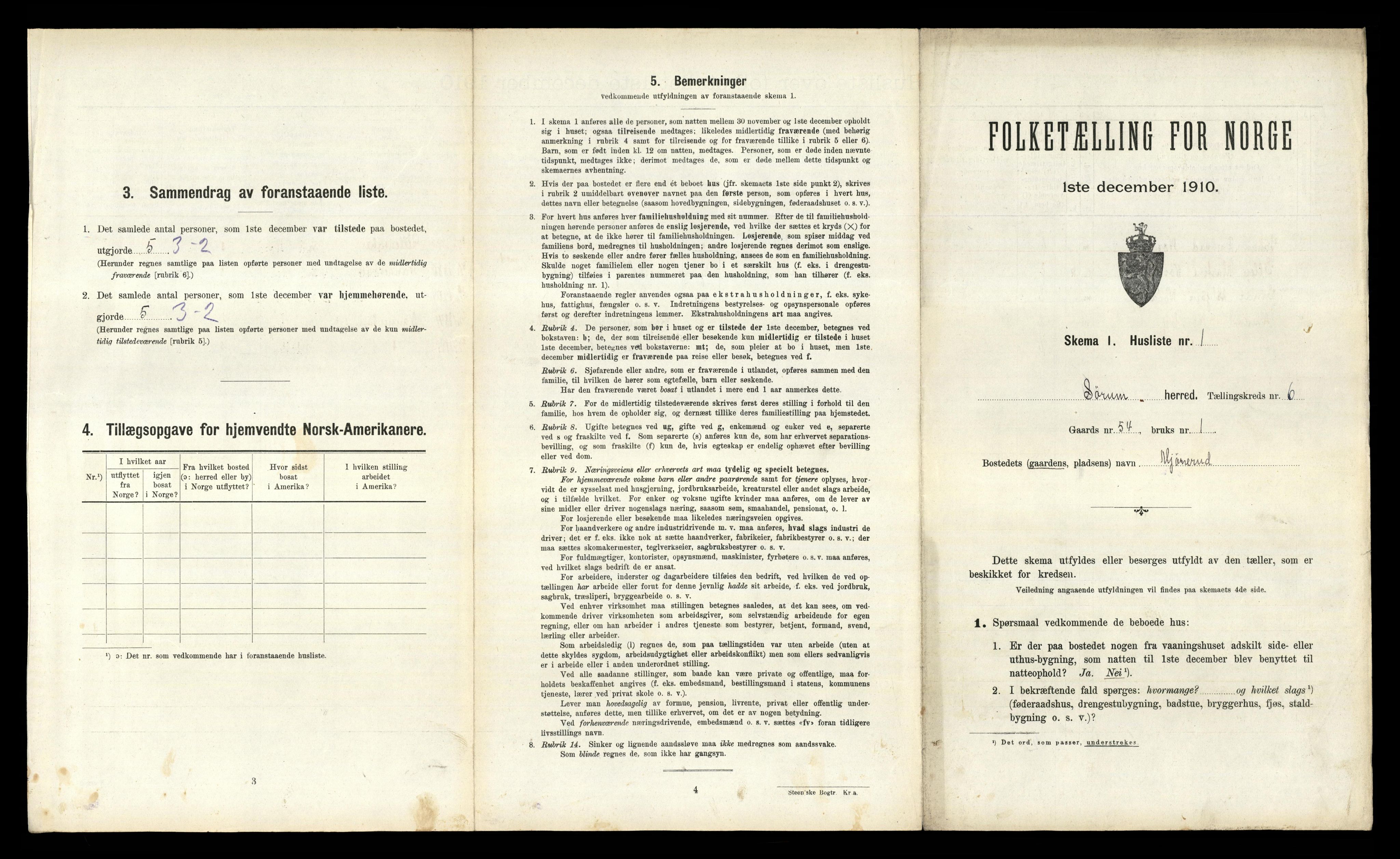 RA, 1910 census for Sørum, 1910, p. 679