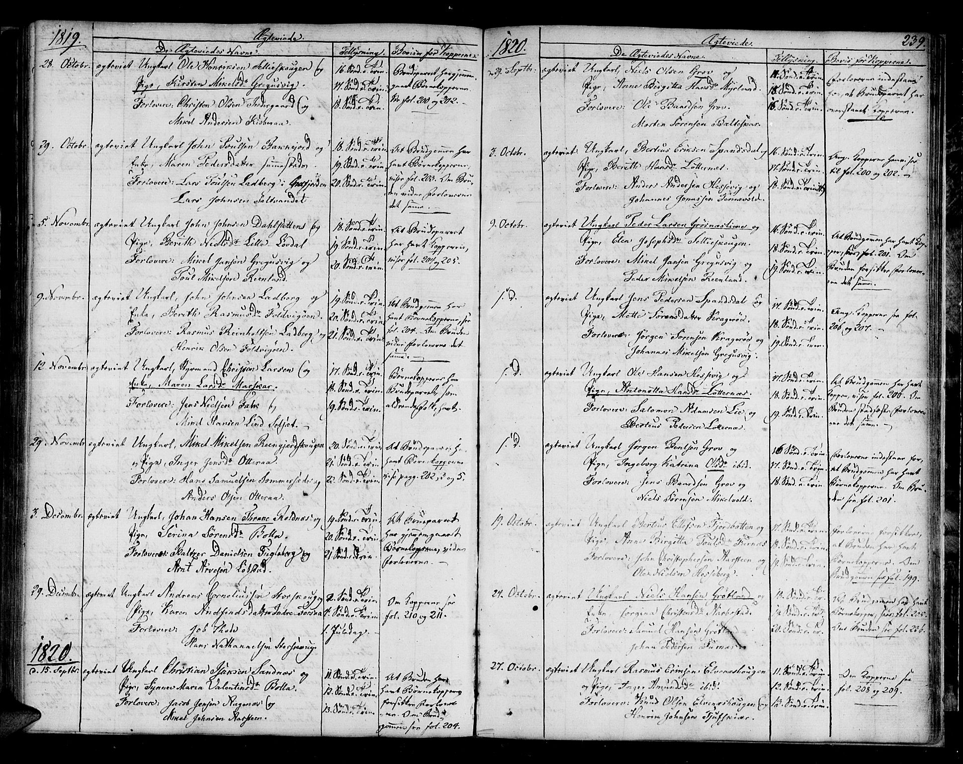 Ibestad sokneprestembete, SATØ/S-0077/H/Ha/Haa/L0004kirke: Parish register (official) no. 4, 1801-1824, p. 239