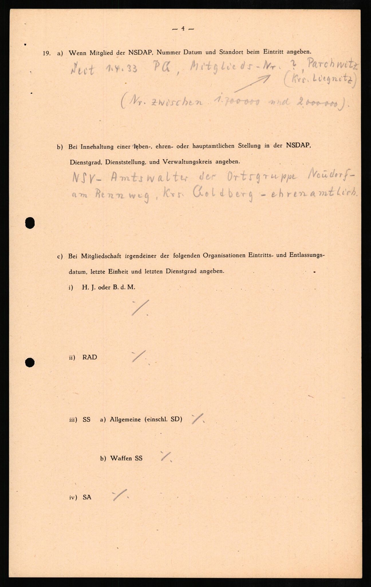 Forsvaret, Forsvarets overkommando II, RA/RAFA-3915/D/Db/L0010: CI Questionaires. Tyske okkupasjonsstyrker i Norge. Tyskere., 1945-1946, p. 642