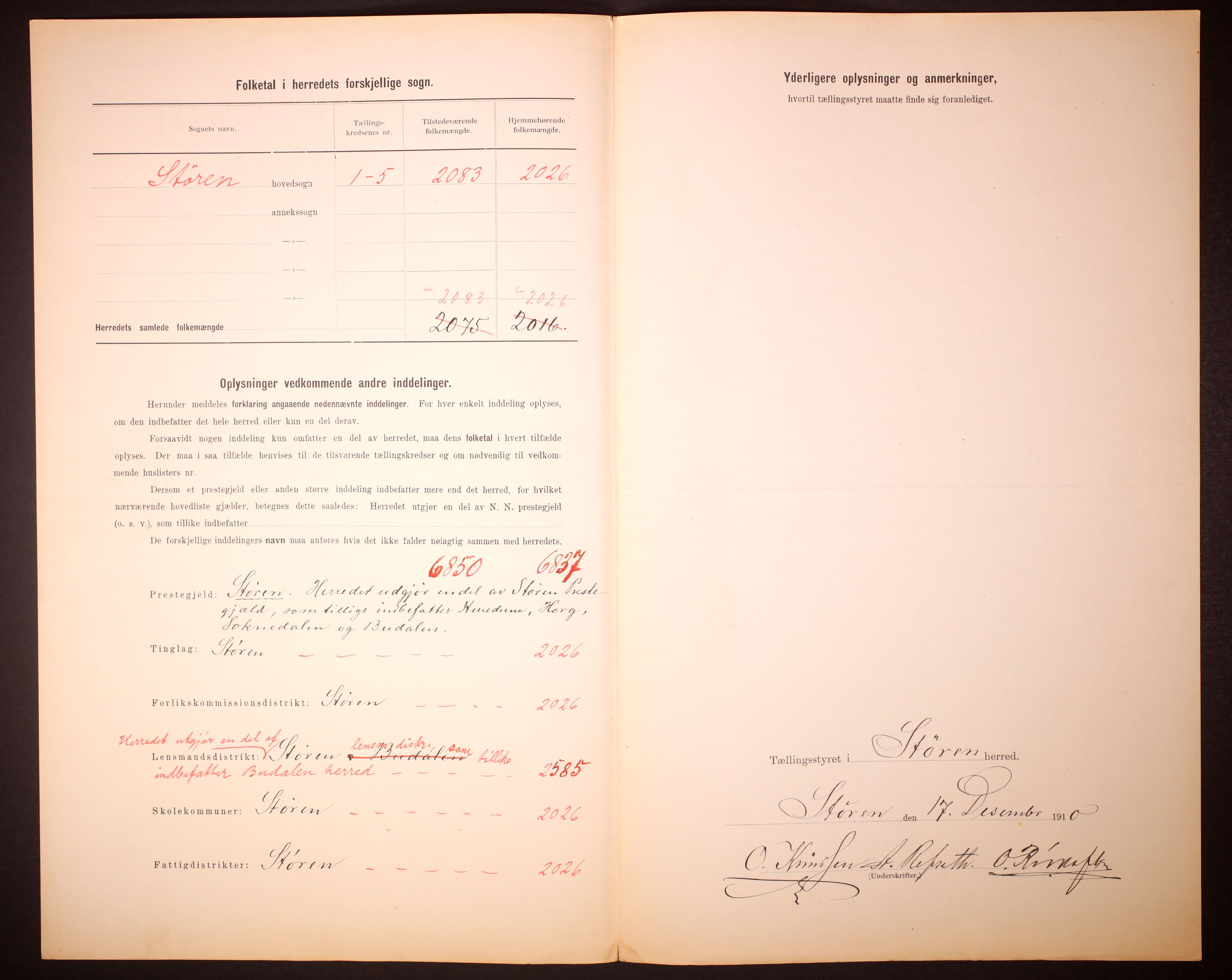 RA, 1910 census for Støren, 1910, p. 2