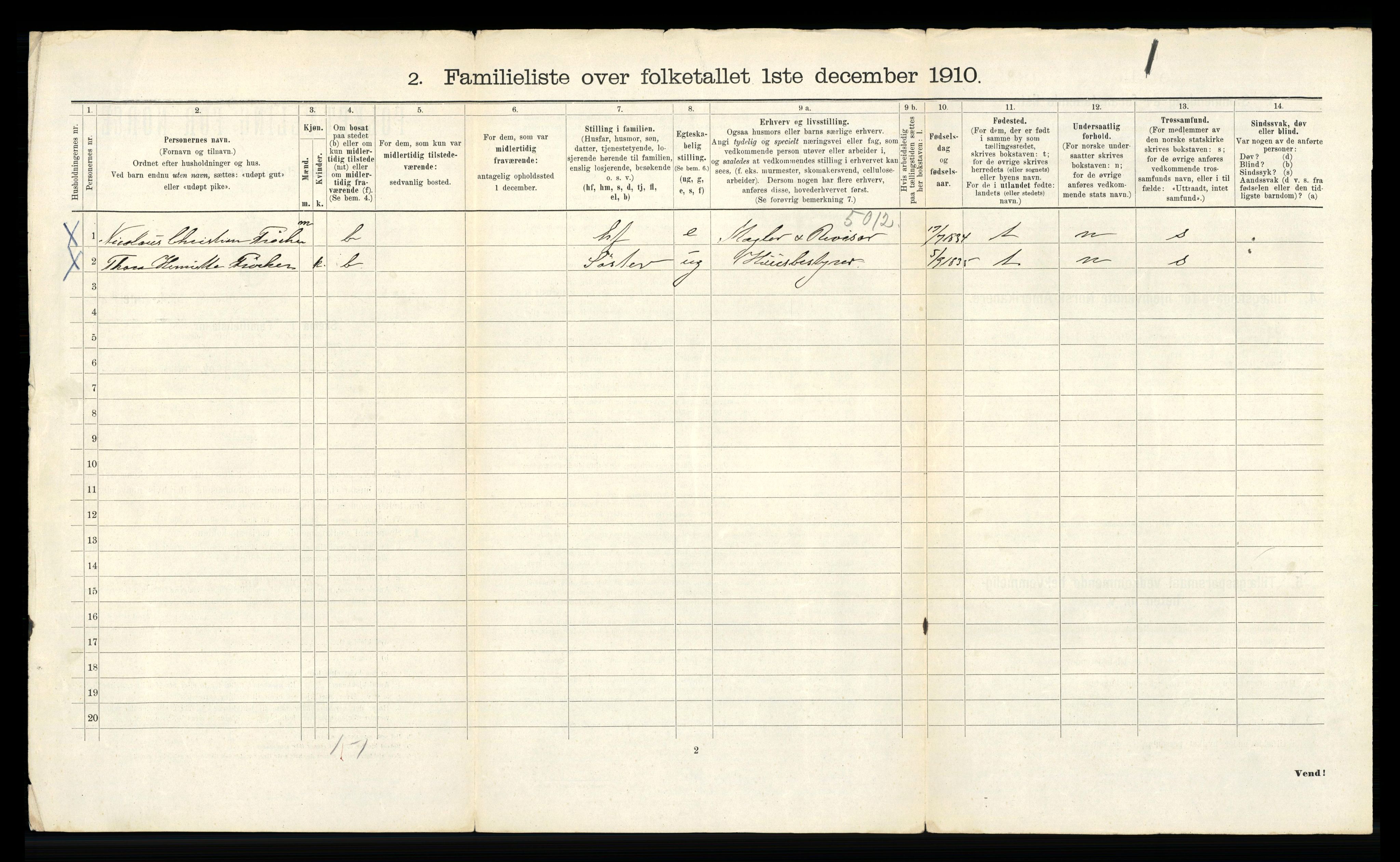 RA, 1910 census for Bergen, 1910, p. 29116