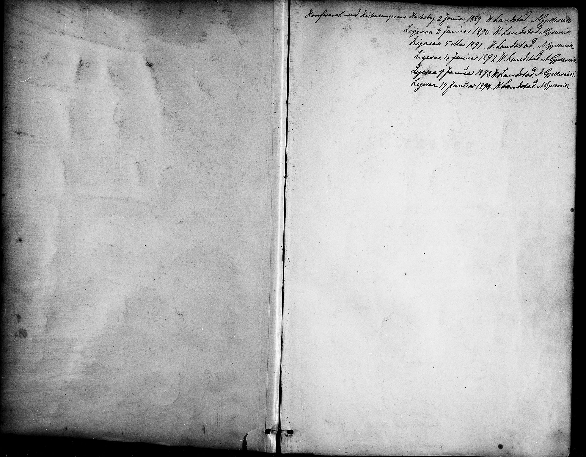 Haus sokneprestembete, SAB/A-75601/H/Haa/Haad/L0001: Parish register (official) no. D 1, 1887-1898