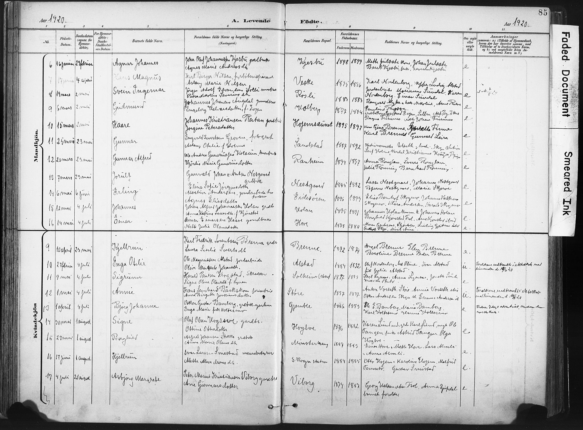 Ministerialprotokoller, klokkerbøker og fødselsregistre - Nord-Trøndelag, SAT/A-1458/717/L0162: Parish register (official) no. 717A12, 1898-1923, p. 85