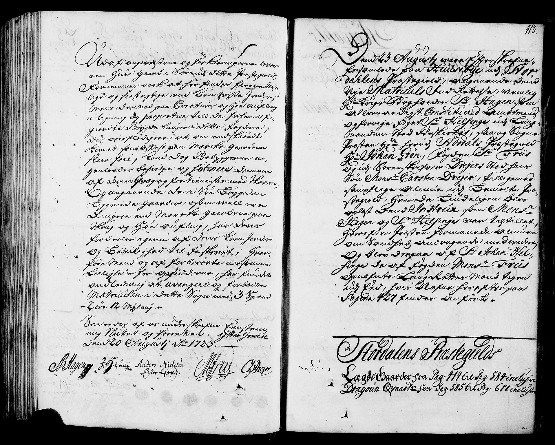Rentekammeret inntil 1814, Realistisk ordnet avdeling, RA/EA-4070/N/Nb/Nbf/L0164: Stjørdal og Verdal eksaminasjonsprotokoll, 1723, p. 420