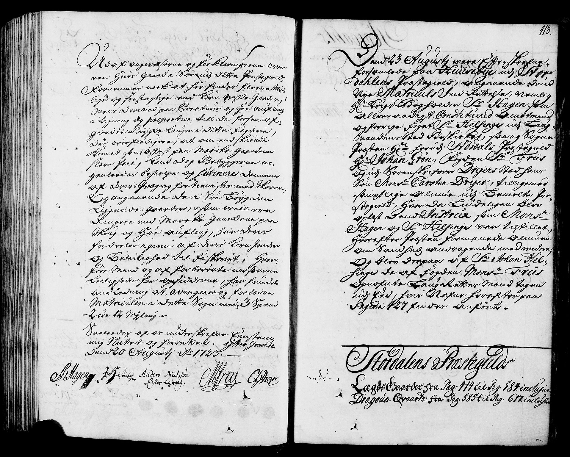 Rentekammeret inntil 1814, Realistisk ordnet avdeling, AV/RA-EA-4070/N/Nb/Nbf/L0164: Stjørdal og Verdal eksaminasjonsprotokoll, 1723, p. 420