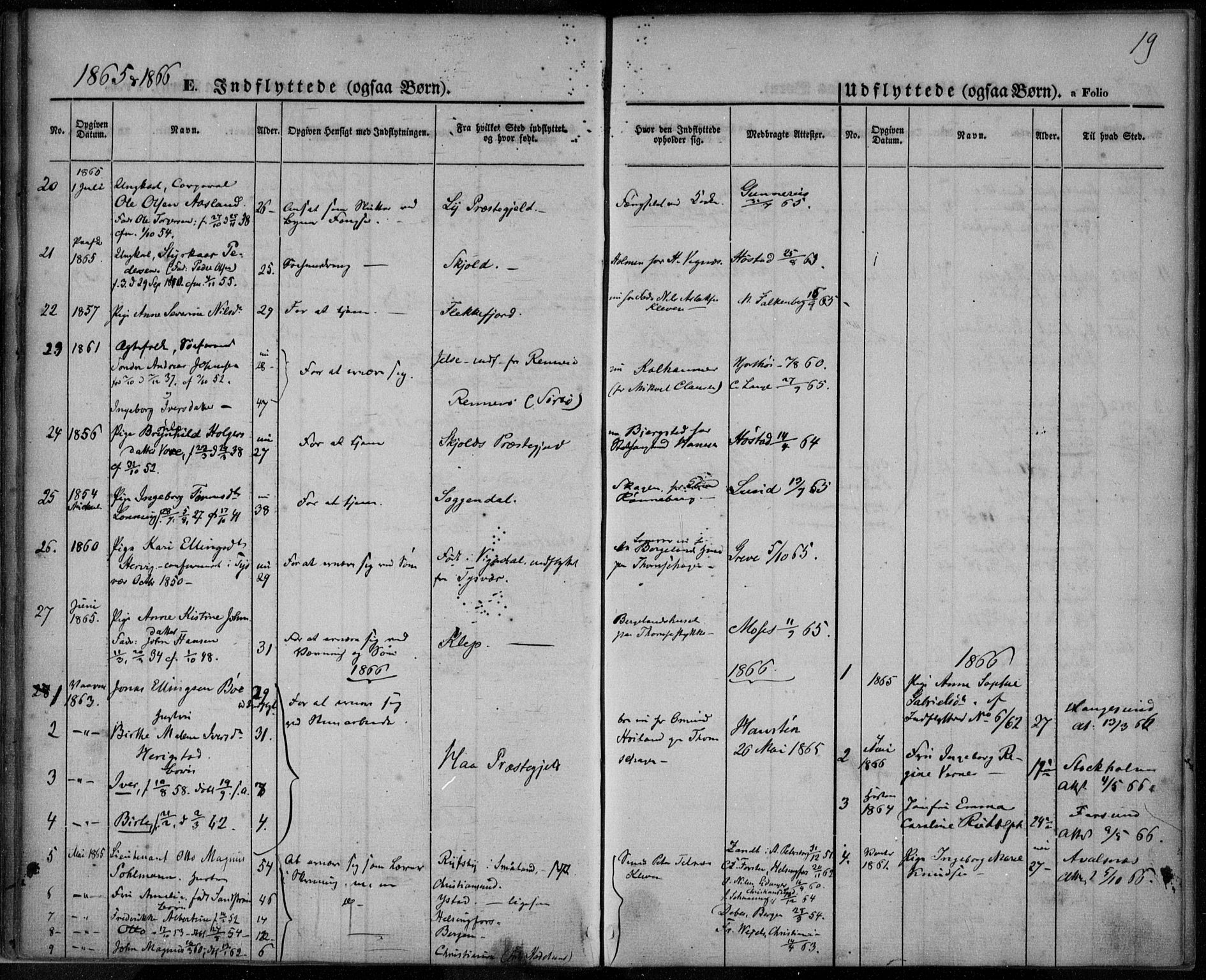 Domkirken sokneprestkontor, SAST/A-101812/001/30/30BA/L0021: Parish register (official) no. A 20, 1860-1877, p. 19