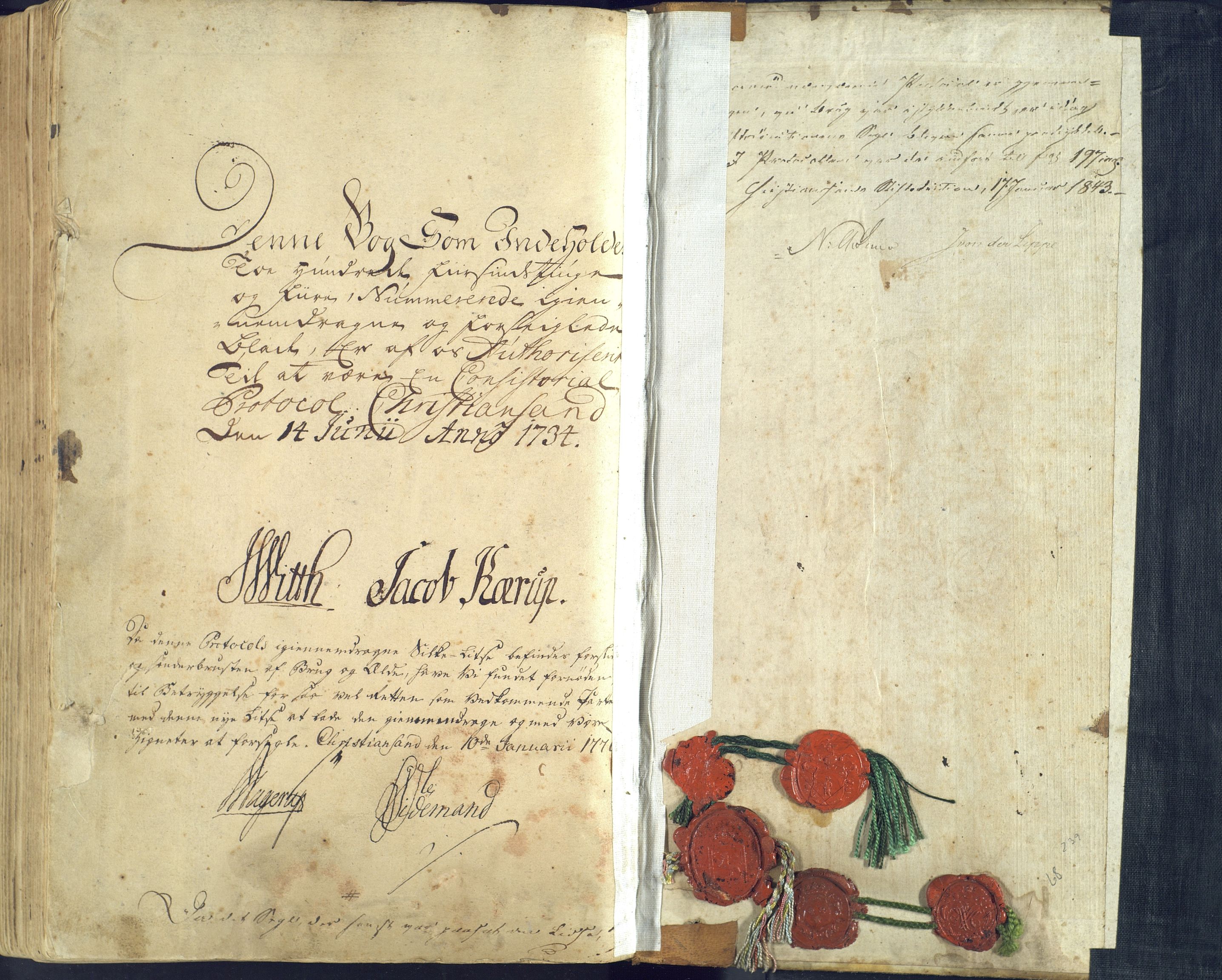 Biskopen i Kristiansand, AV/SAK-1113-0001/F/Fa/L0005: Kapitelsbok. Forhandlingsprotokoll for Kristiansand domkapitels konsistorialrett, 1734-1856, p. 282b