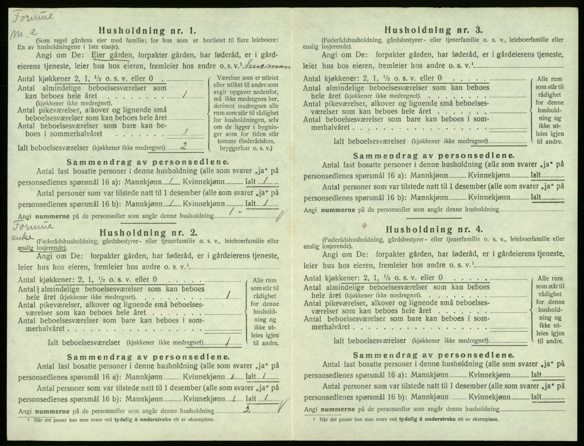 SAB, 1920 census for Eidfjord, 1920, p. 39