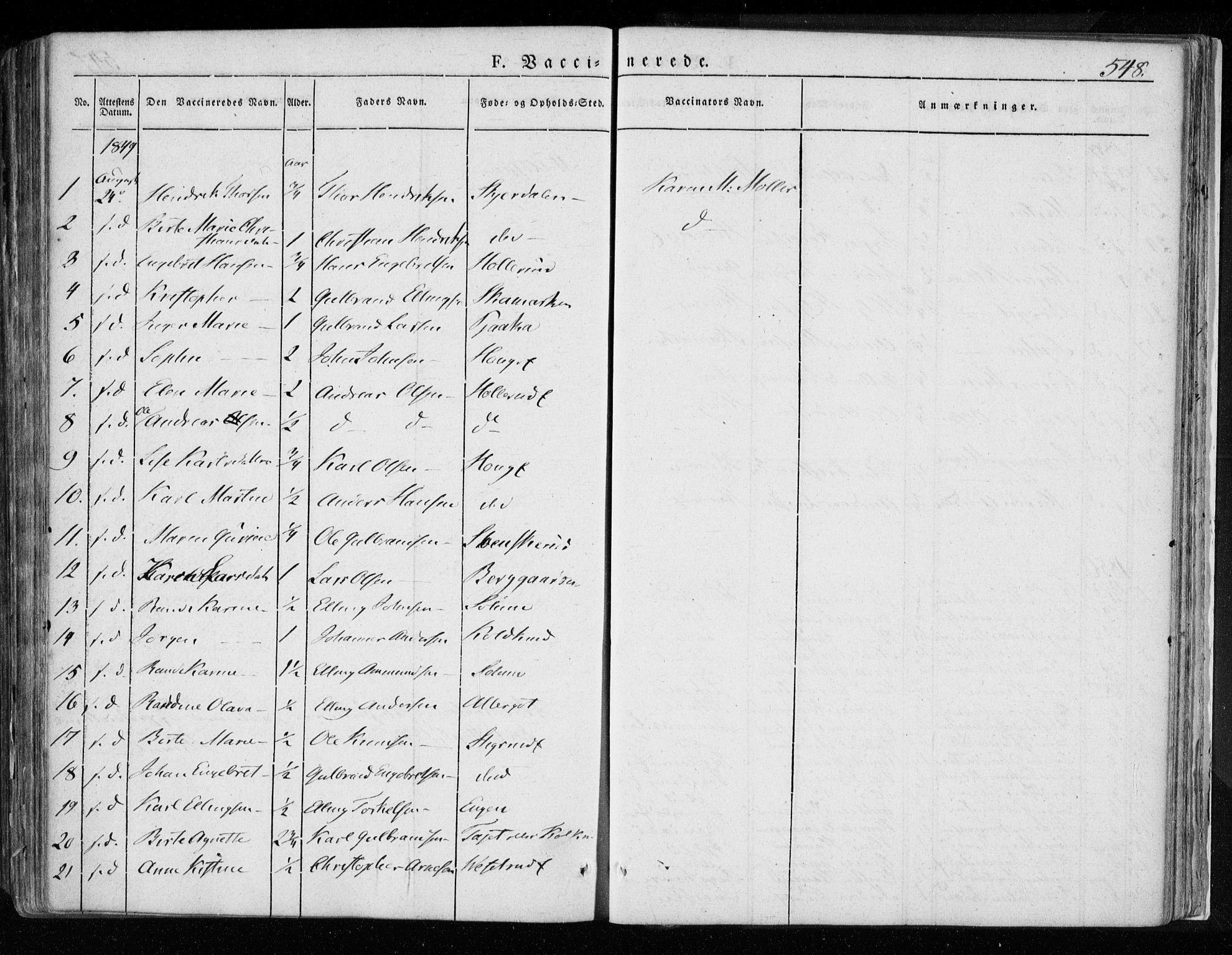 Hole kirkebøker, SAKO/A-228/F/Fa/L0005: Parish register (official) no. I 5, 1833-1851, p. 548