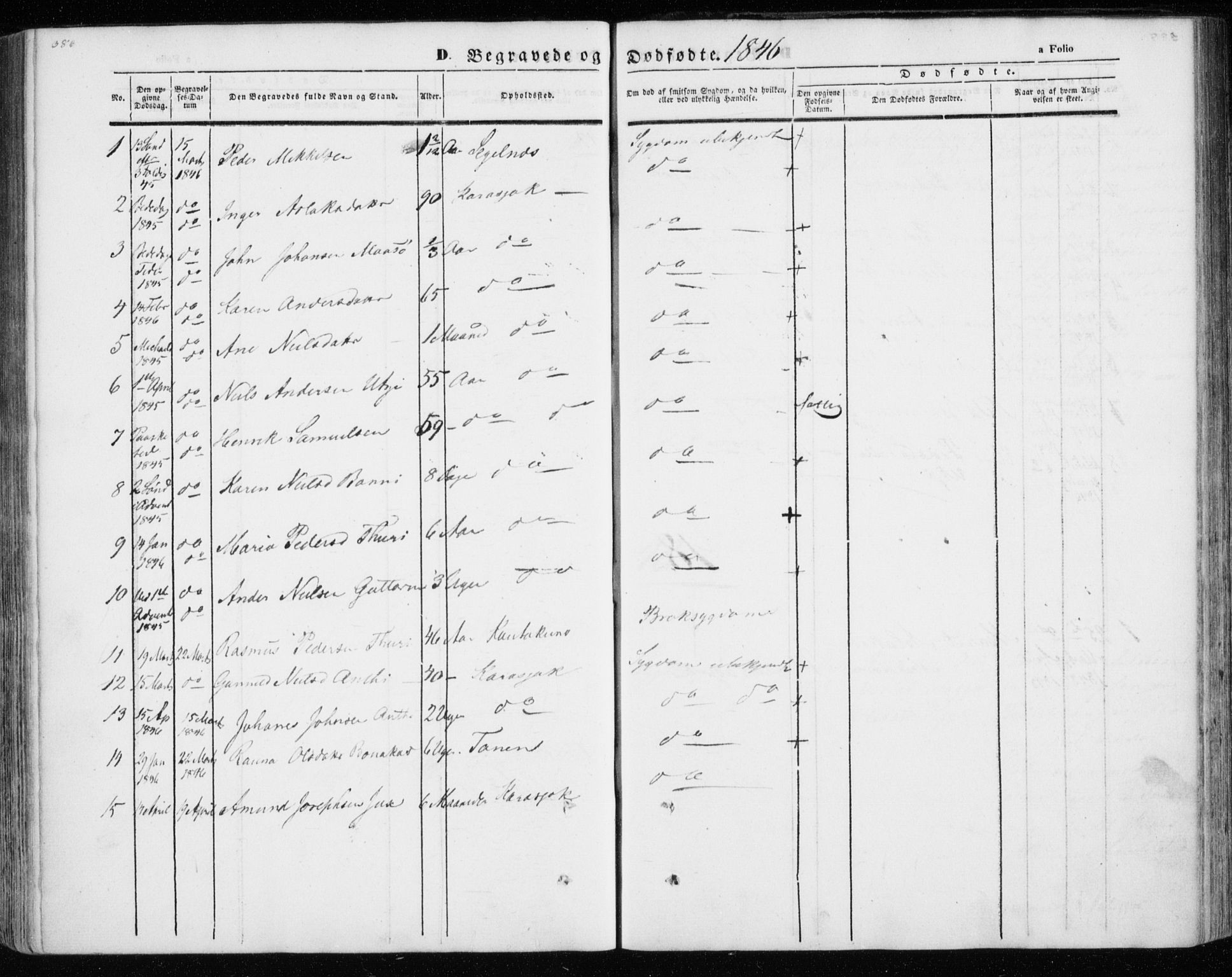Kistrand/Porsanger sokneprestembete, SATØ/S-1351/H/Ha/L0012.kirke: Parish register (official) no. 12, 1843-1871, p. 386-387