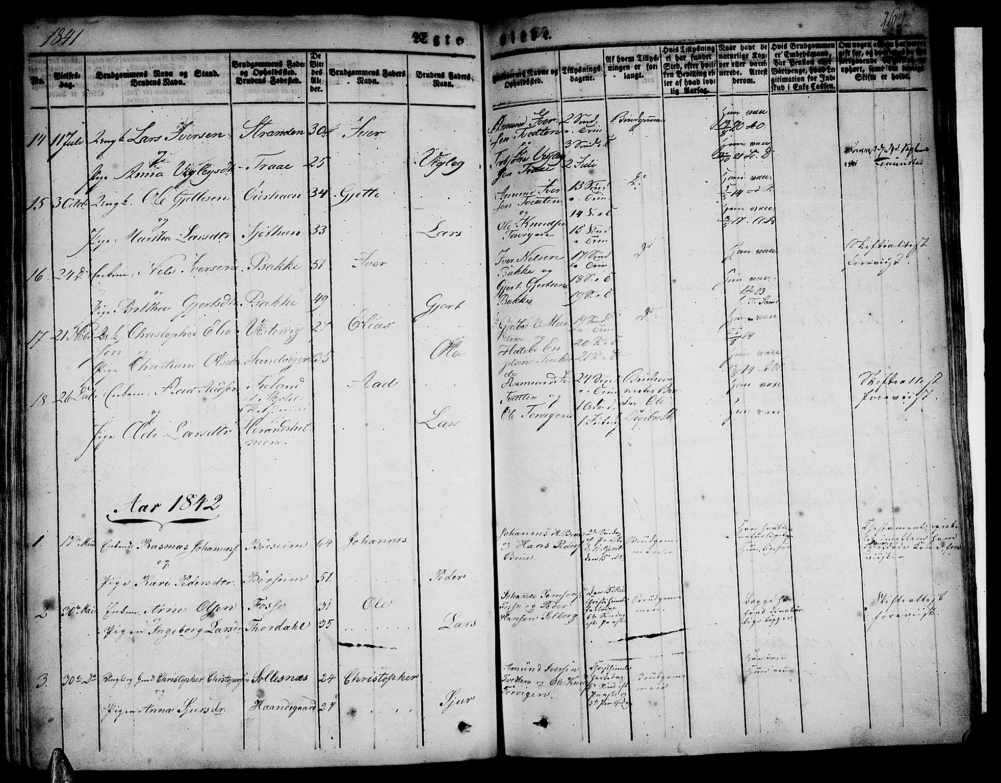 Strandebarm sokneprestembete, AV/SAB-A-78401/H/Haa: Parish register (official) no. A 6, 1826-1843, p. 261