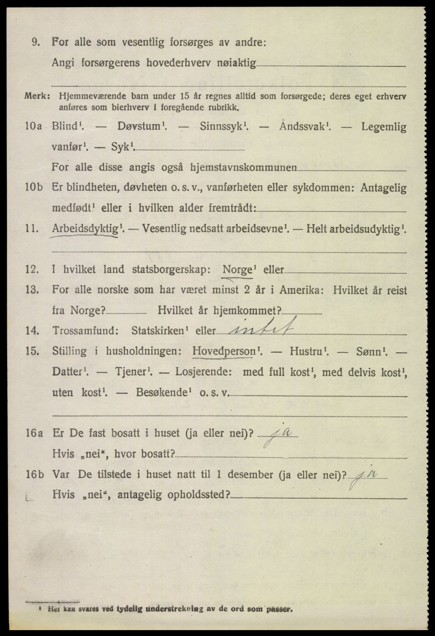 SAH, 1920 census for Lunner, 1920, p. 8644