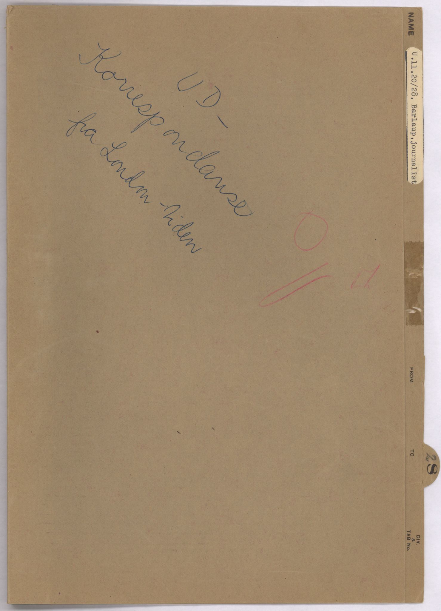 Lie, Trygve, RA/PA-1407/D/L0004: Blandet korrespondanse., 1941-1957, p. 1