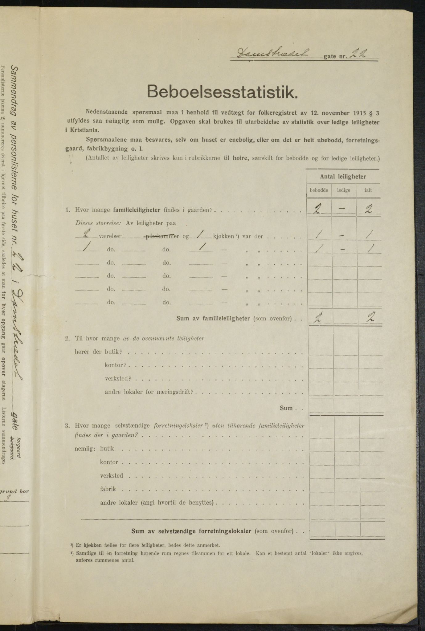 OBA, Municipal Census 1916 for Kristiania, 1916, p. 14616