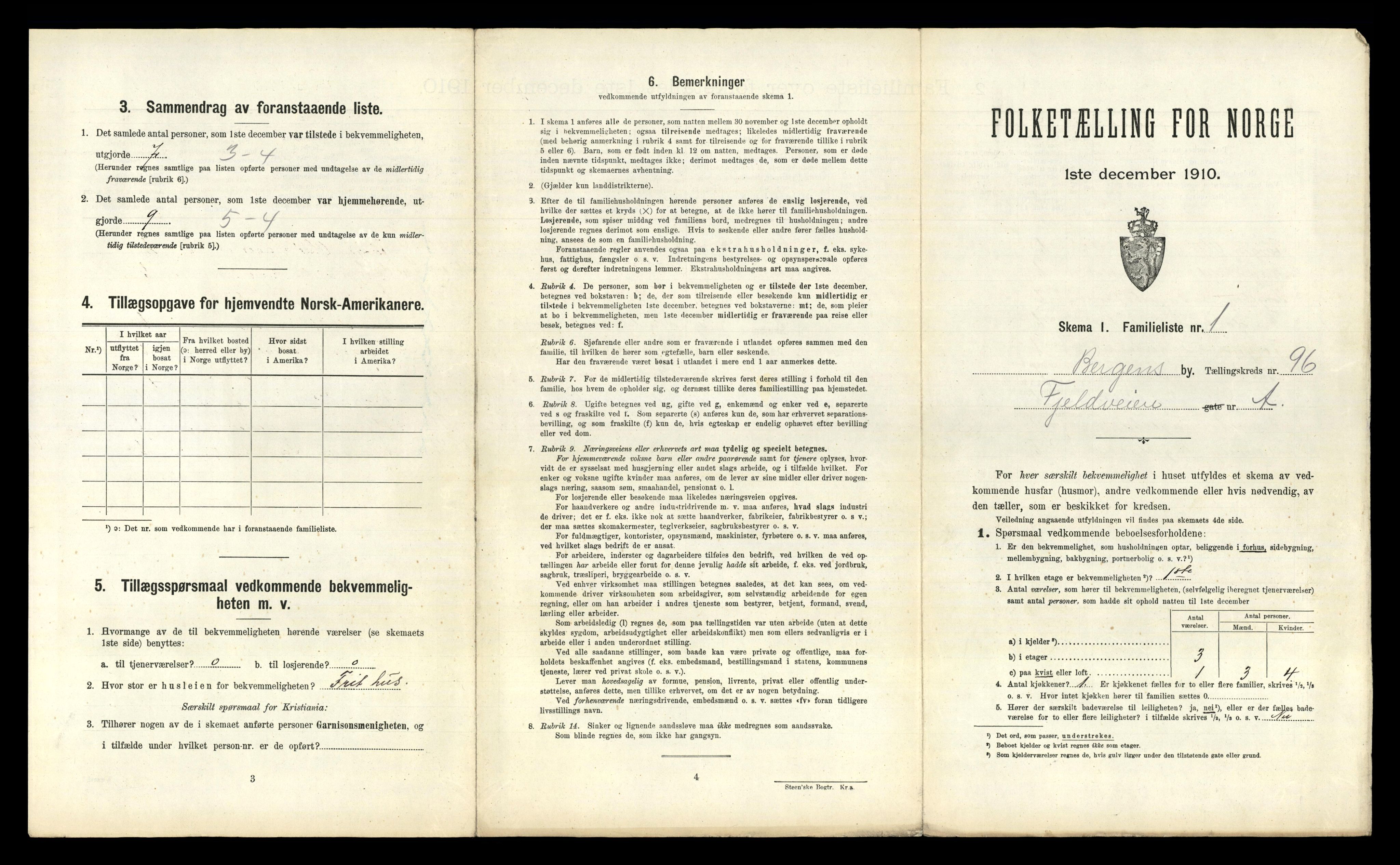 RA, 1910 census for Bergen, 1910, p. 33659