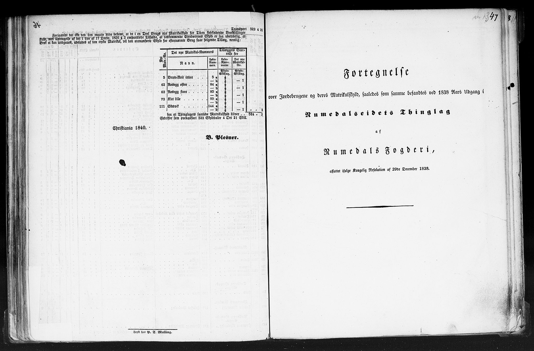 Rygh, RA/PA-0034/F/Fb/L0015/0001: Matrikkelen for 1838 / Matrikkelen for 1838 - Nordre Trondhjems amt (Nord-Trøndelag fylke), 1838, p. 47a