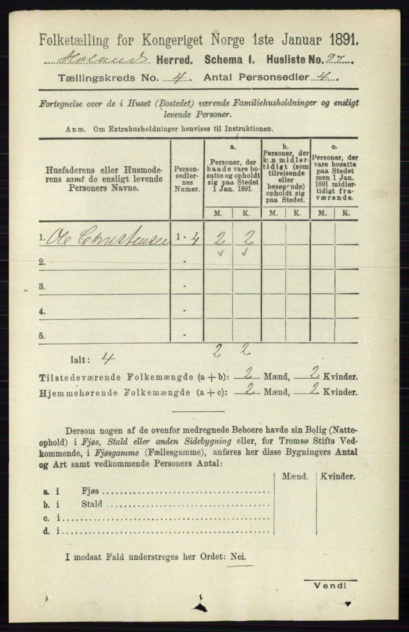 RA, 1891 census for 0221 Høland, 1891, p. 2553