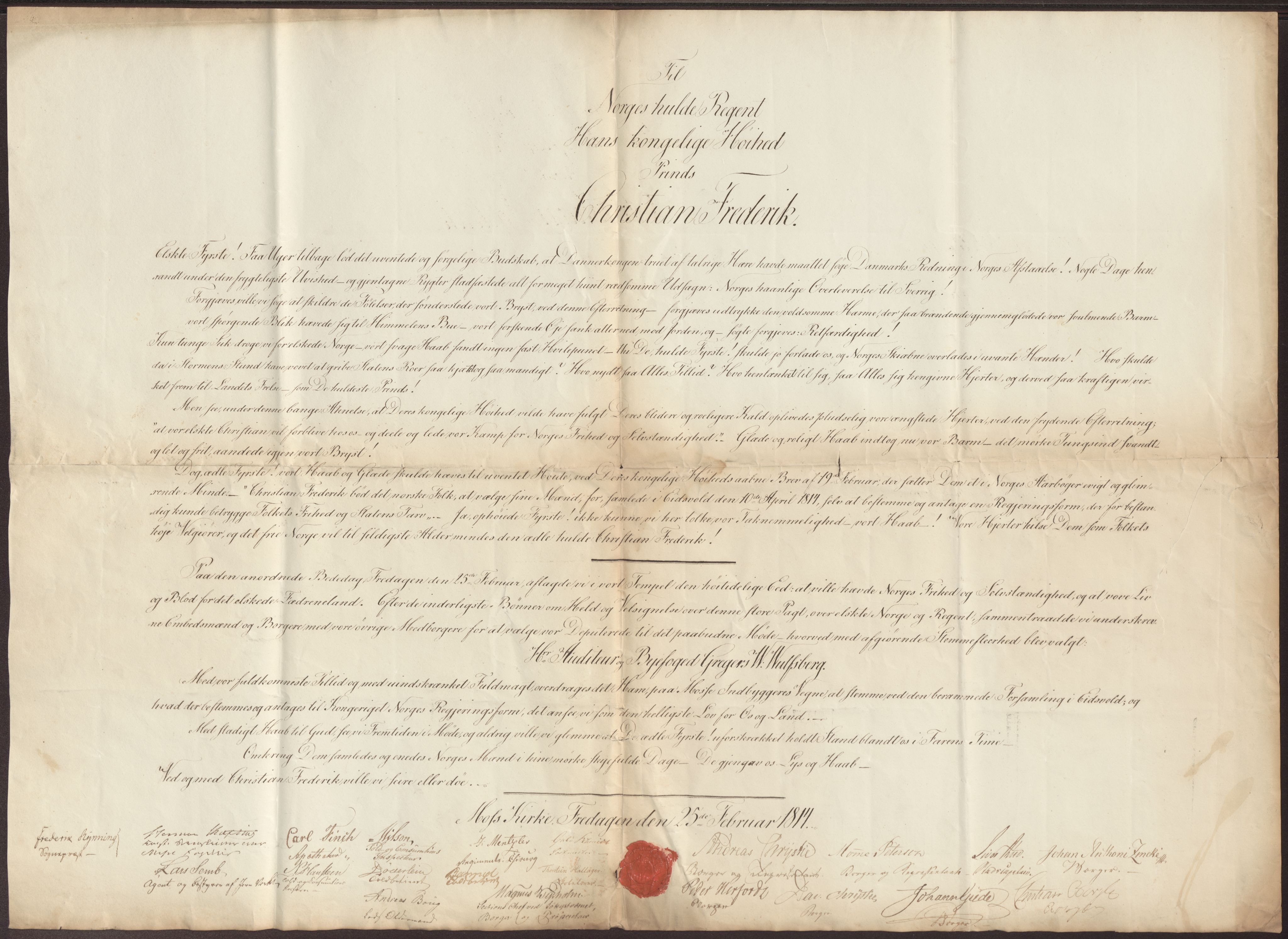 Statsrådssekretariatet, RA/S-1001/D/Db/L0007: Fullmakter for Eidsvollsrepresentantene i 1814. , 1814, p. 34