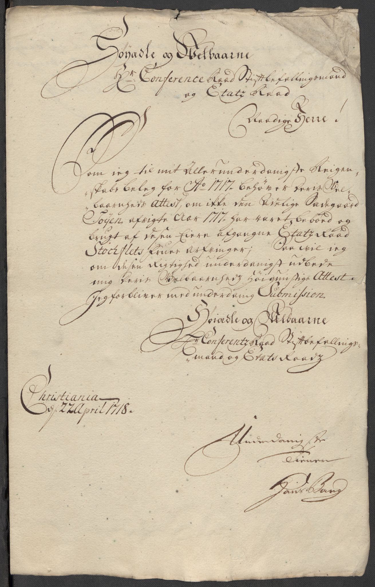 Rentekammeret inntil 1814, Reviderte regnskaper, Fogderegnskap, AV/RA-EA-4092/R10/L0455: Fogderegnskap Aker og Follo, 1717, p. 374