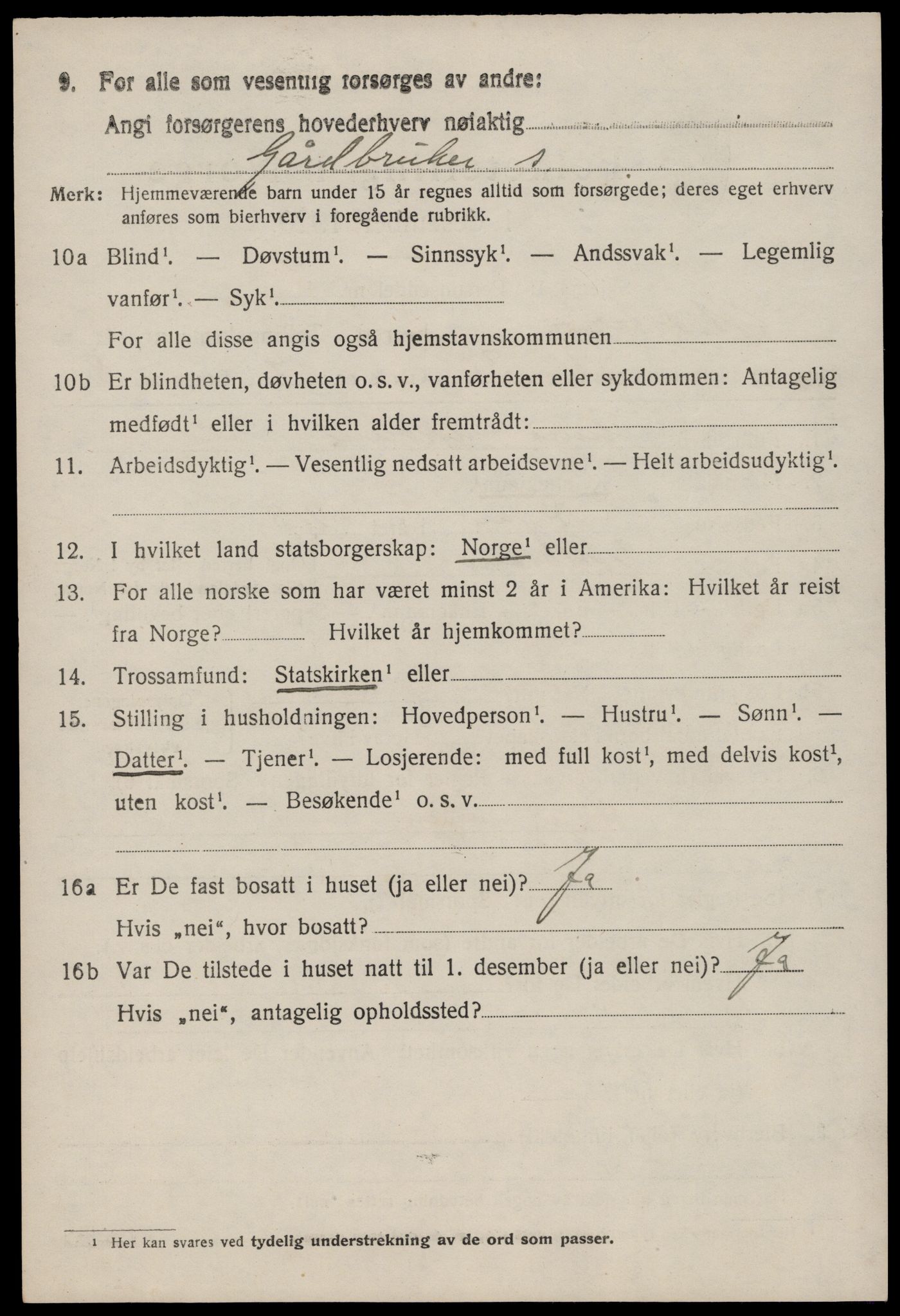 SAST, 1920 census for Mosterøy, 1920, p. 1445