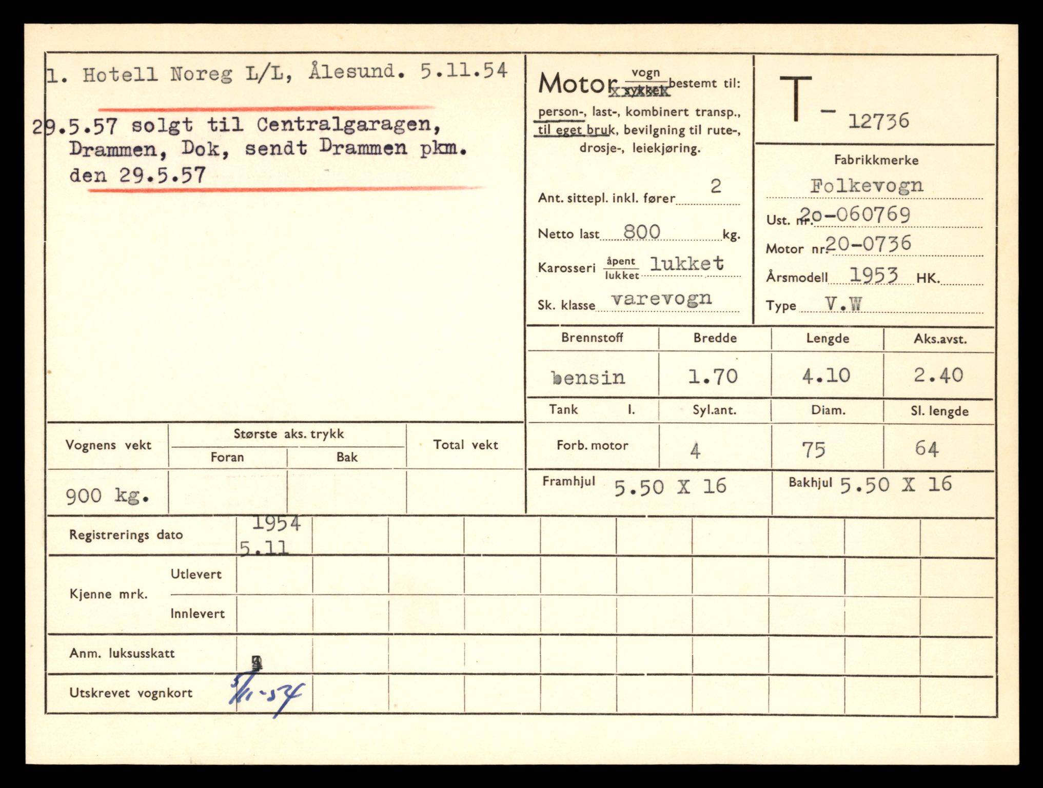 Møre og Romsdal vegkontor - Ålesund trafikkstasjon, AV/SAT-A-4099/F/Fe/L0035: Registreringskort for kjøretøy T 12653 - T 12829, 1927-1998, p. 1580