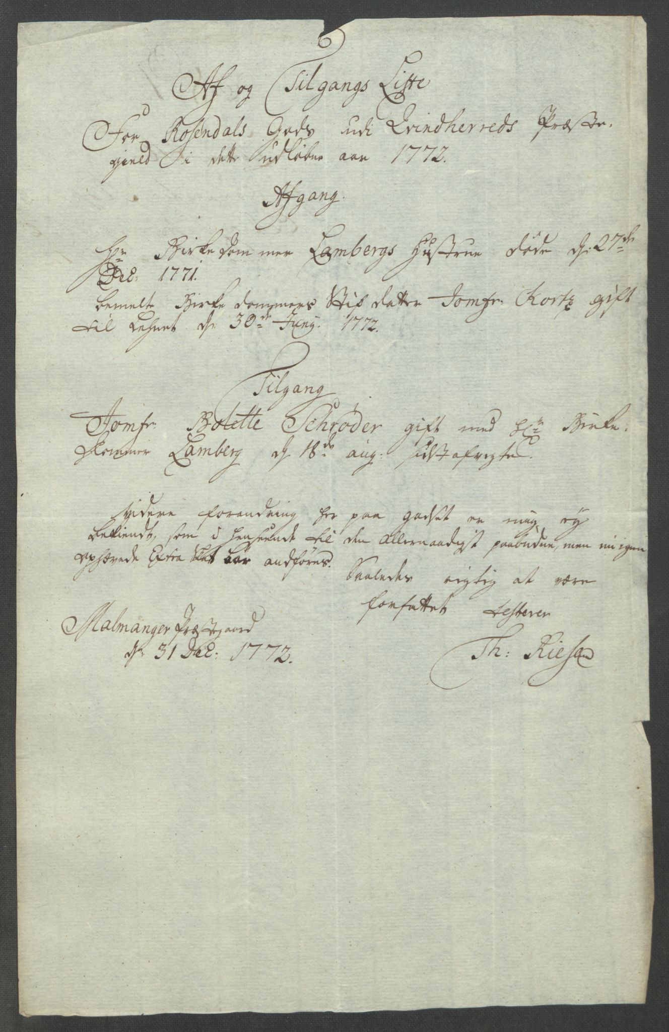 Rentekammeret inntil 1814, Reviderte regnskaper, Fogderegnskap, AV/RA-EA-4092/R49/L3157: Ekstraskatten Rosendal Baroni, 1762-1772, p. 360