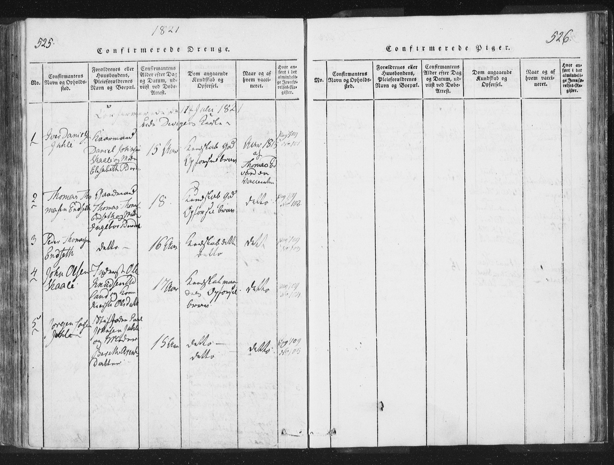 Ministerialprotokoller, klokkerbøker og fødselsregistre - Nord-Trøndelag, AV/SAT-A-1458/755/L0491: Parish register (official) no. 755A01 /2, 1817-1864, p. 525-526