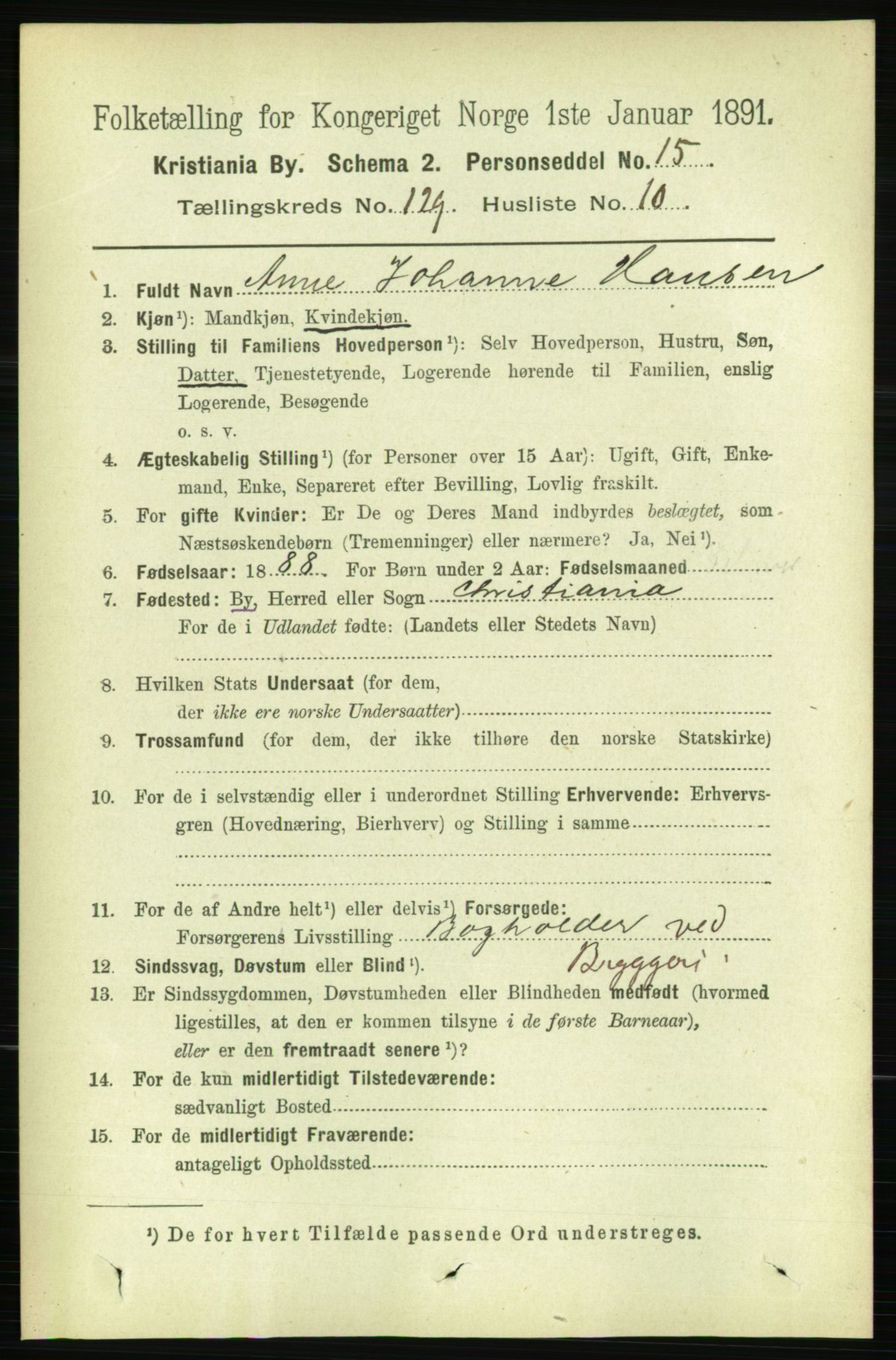 RA, 1891 census for 0301 Kristiania, 1891, p. 69451