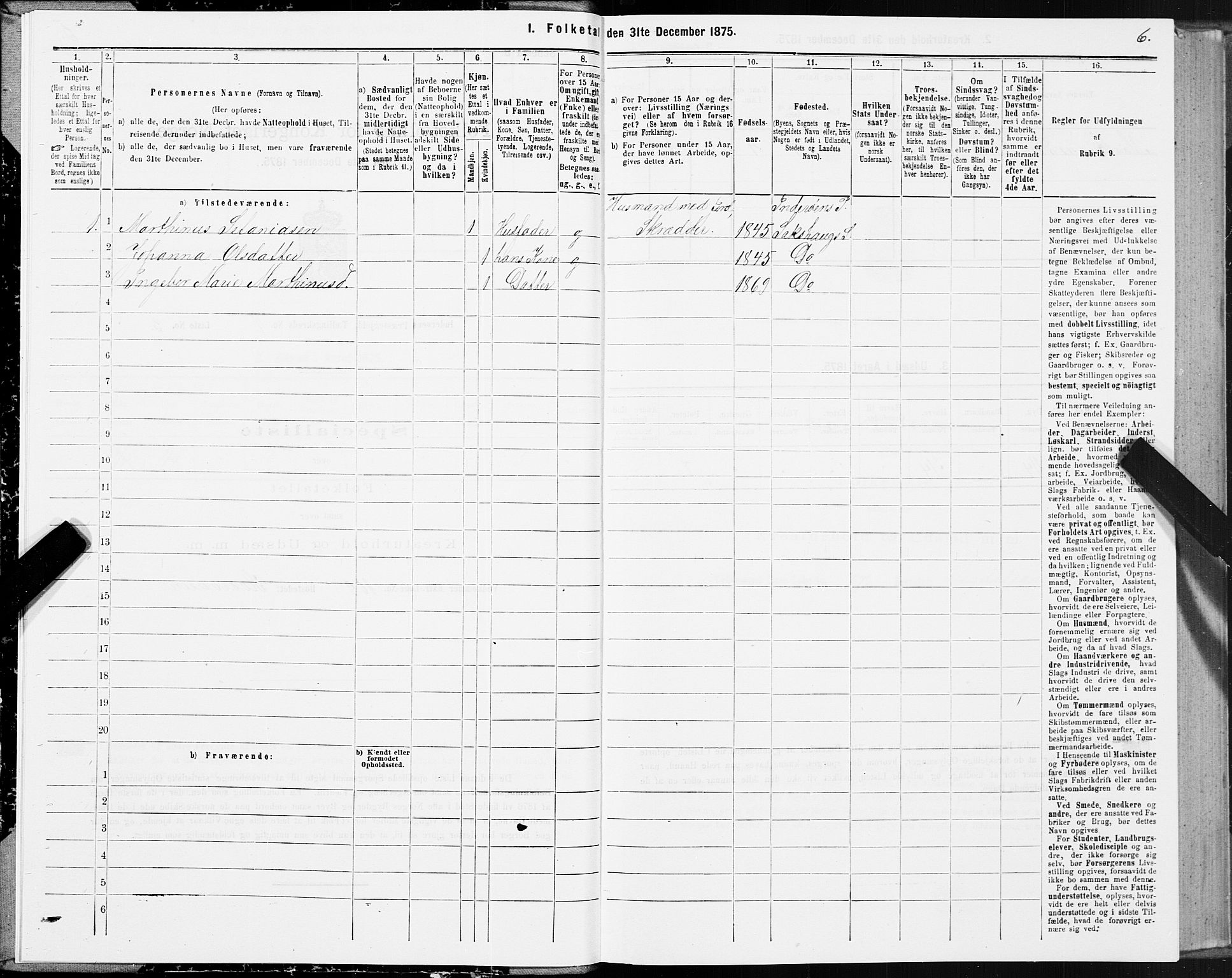 SAT, 1875 census for 1729P Inderøy, 1875, p. 3006