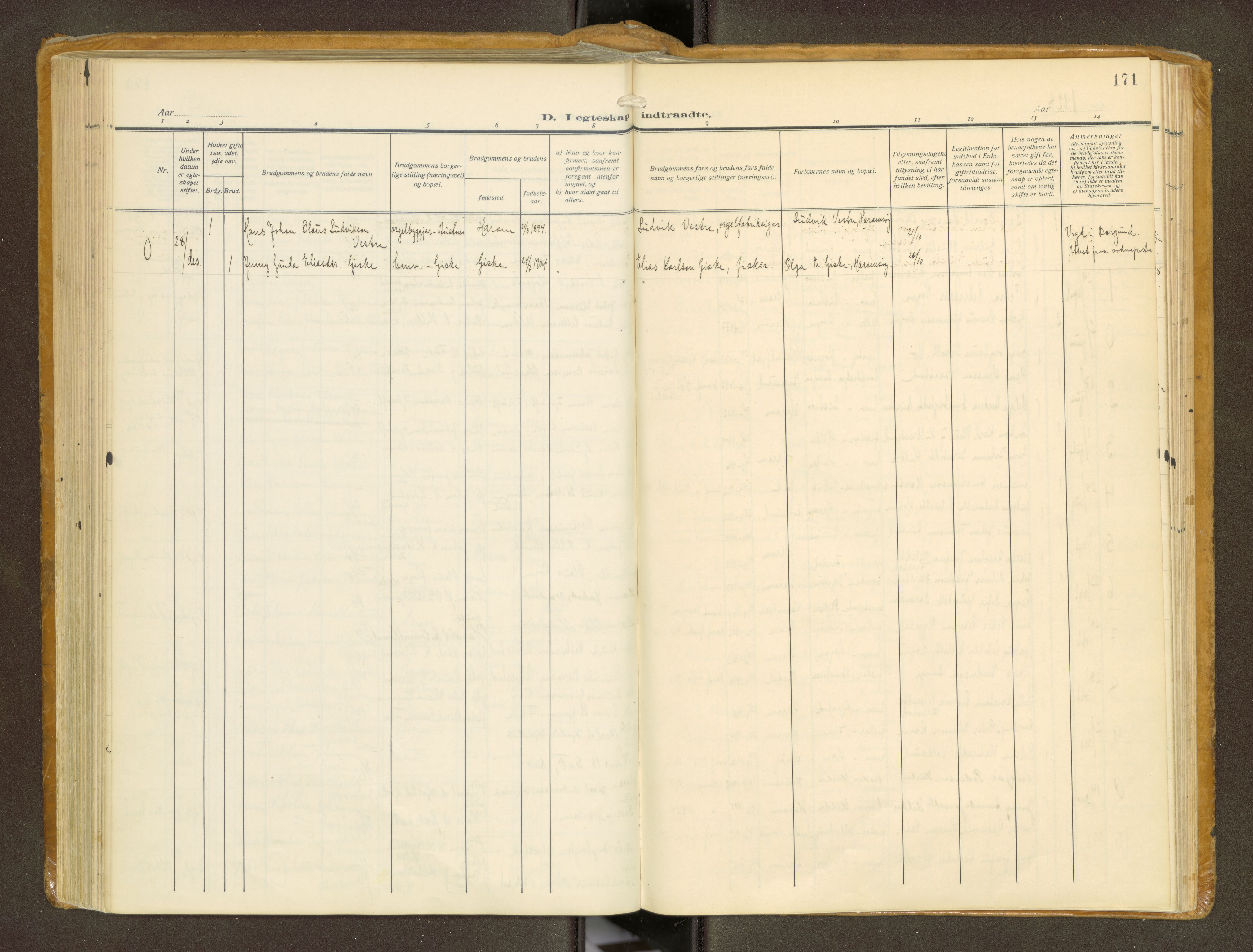 Ministerialprotokoller, klokkerbøker og fødselsregistre - Møre og Romsdal, AV/SAT-A-1454/536/L0518: Parish register (official) no. 536A--, 1914-1931, p. 171