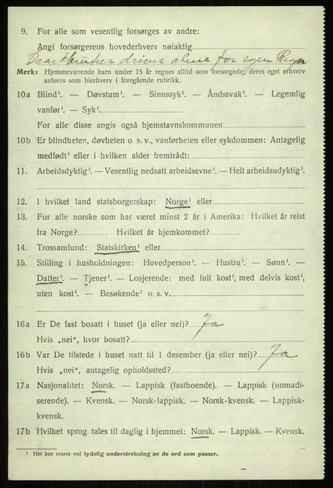 SATØ, 1920 census for Tromsøysund, 1920, p. 7249