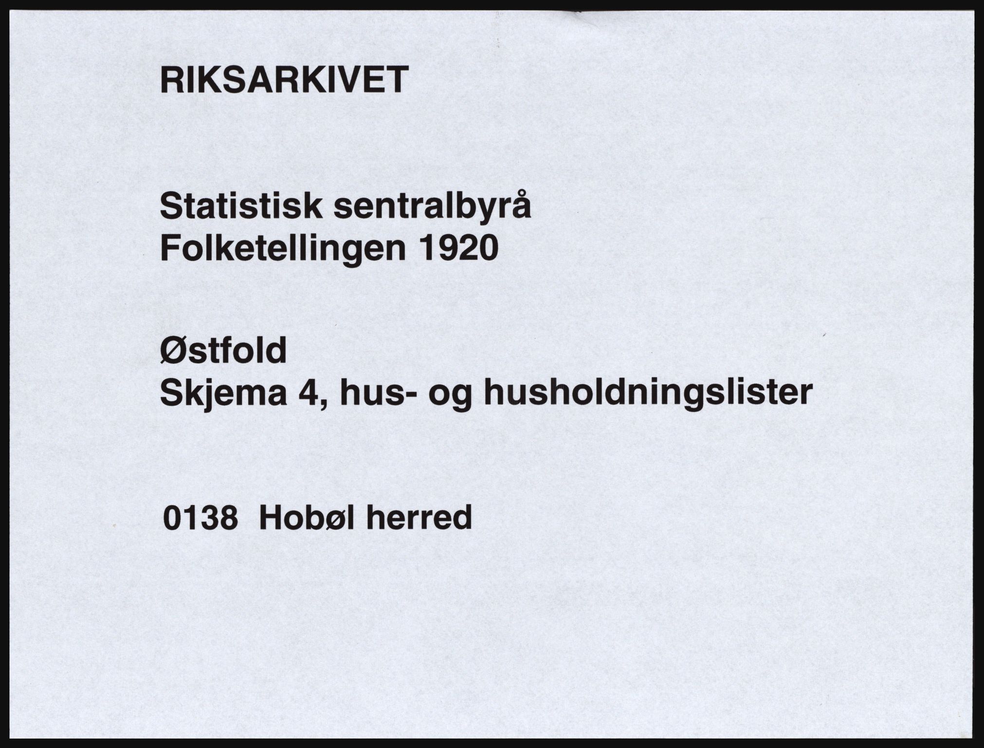 SAO, 1920 census for Hobøl, 1920, p. 32