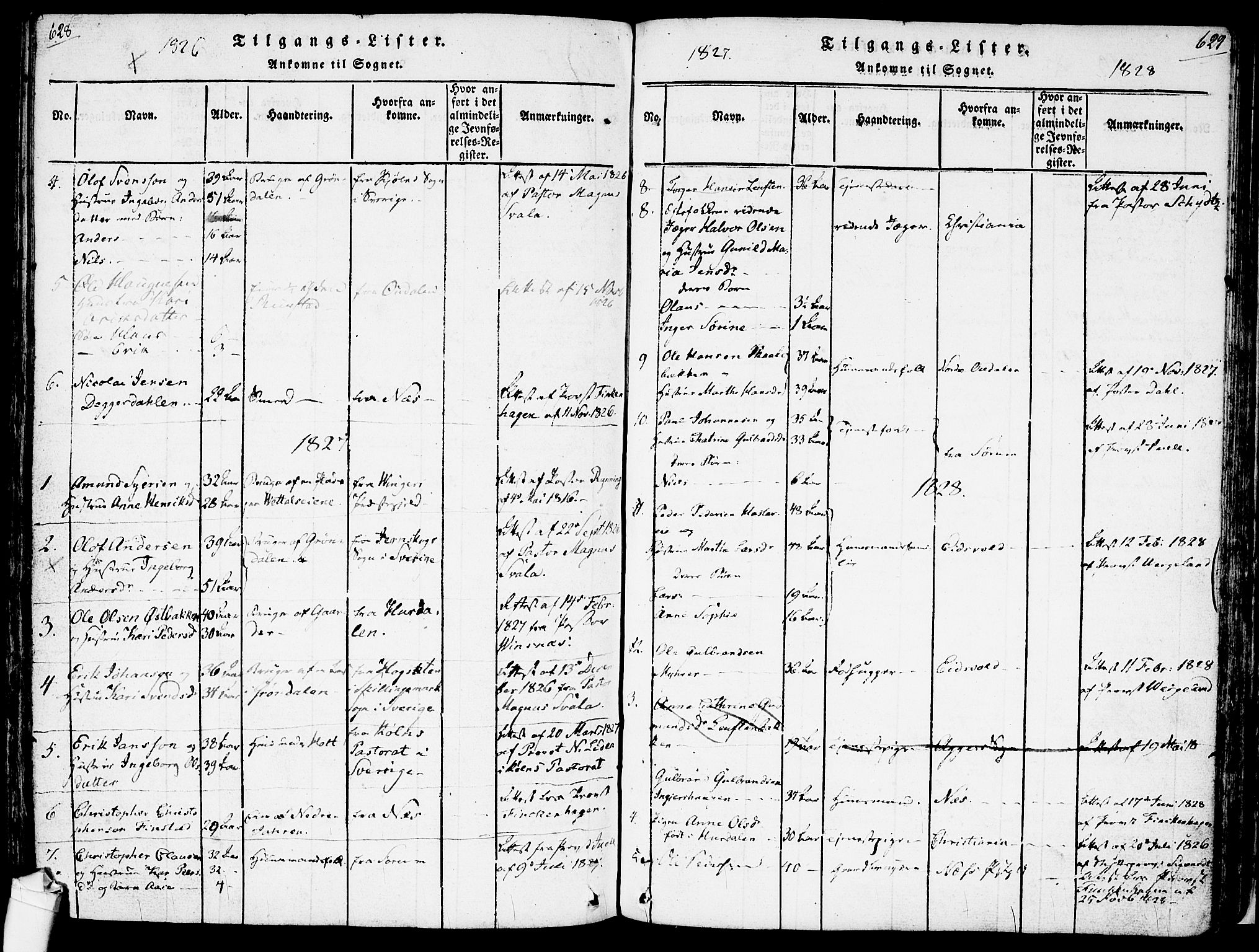 Ullensaker prestekontor Kirkebøker, SAO/A-10236a/F/Fa/L0013: Parish register (official) no. I 13, 1815-1835, p. 628-629