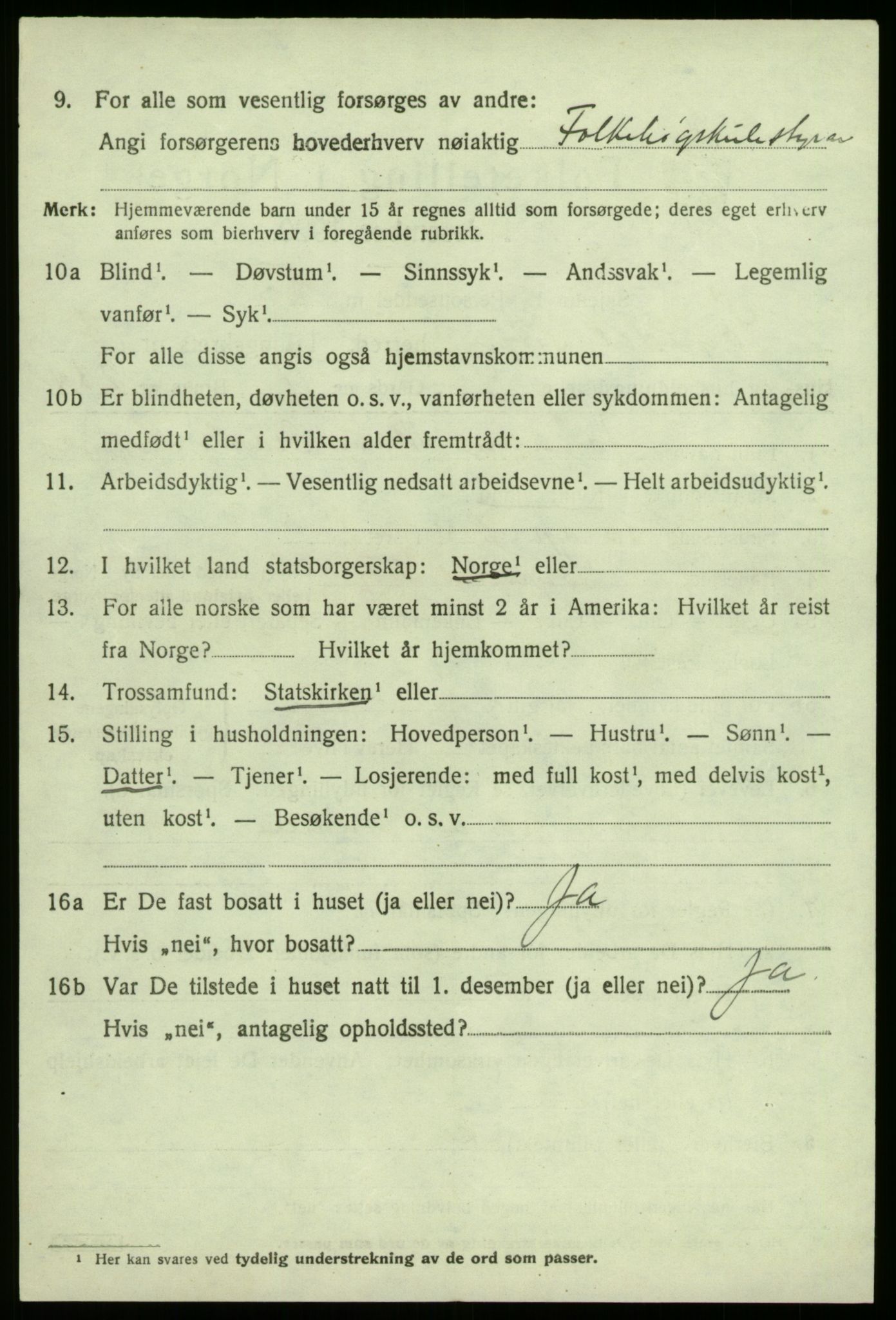 SAB, 1920 census for Sogndal, 1920, p. 2374