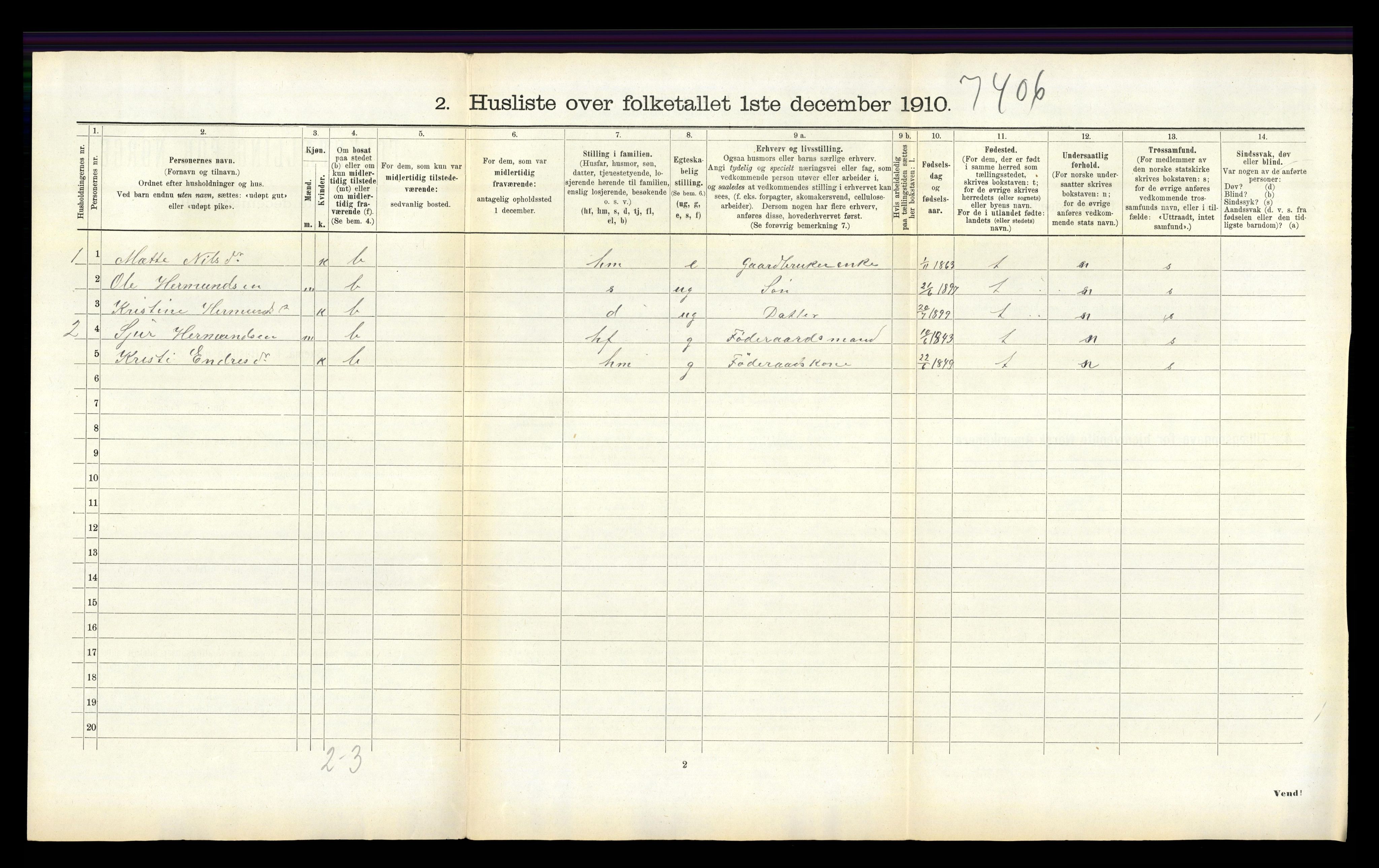 RA, 1910 census for Hafslo, 1910, p. 162