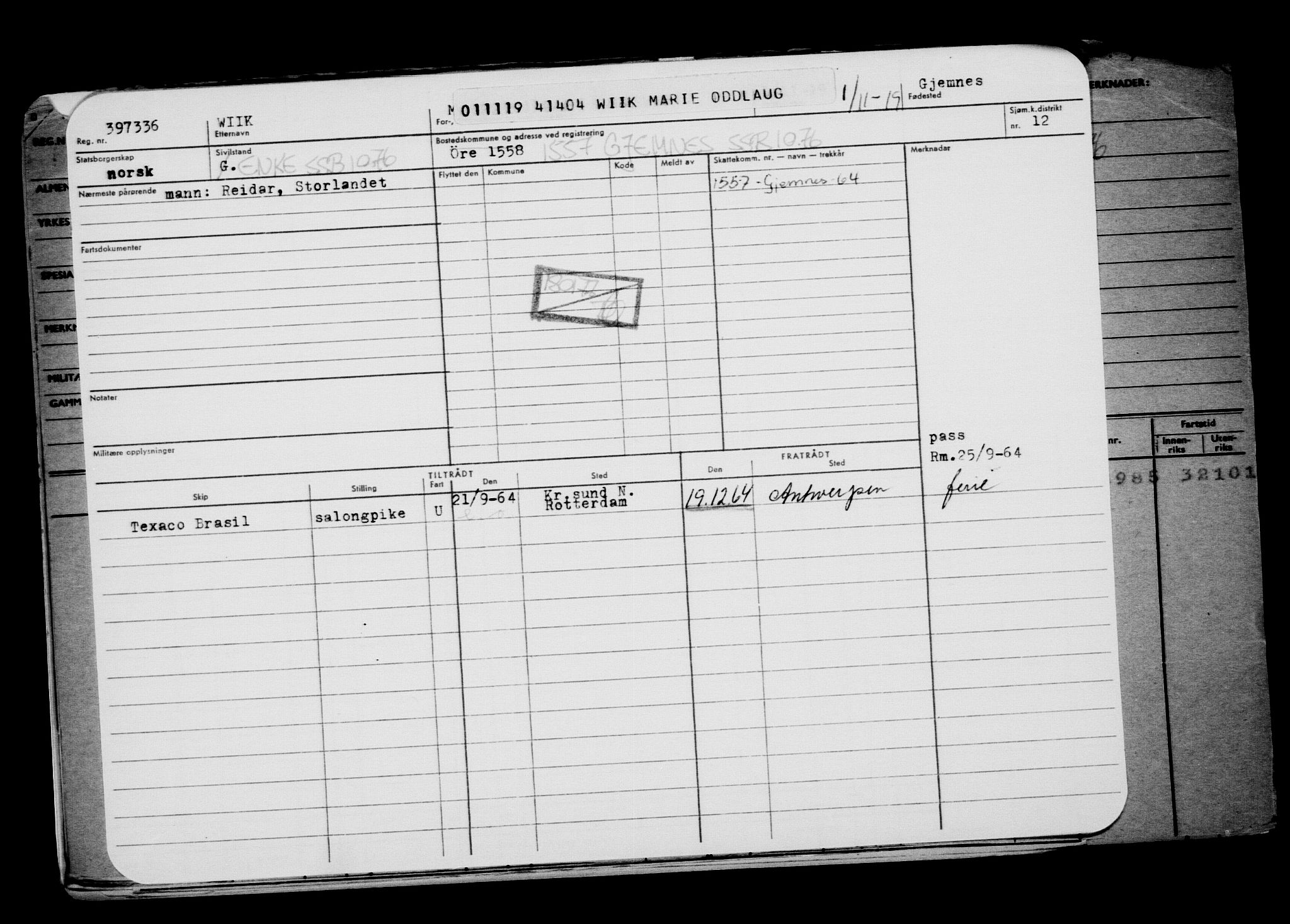 Direktoratet for sjømenn, AV/RA-S-3545/G/Gb/L0173: Hovedkort, 1919, p. 285