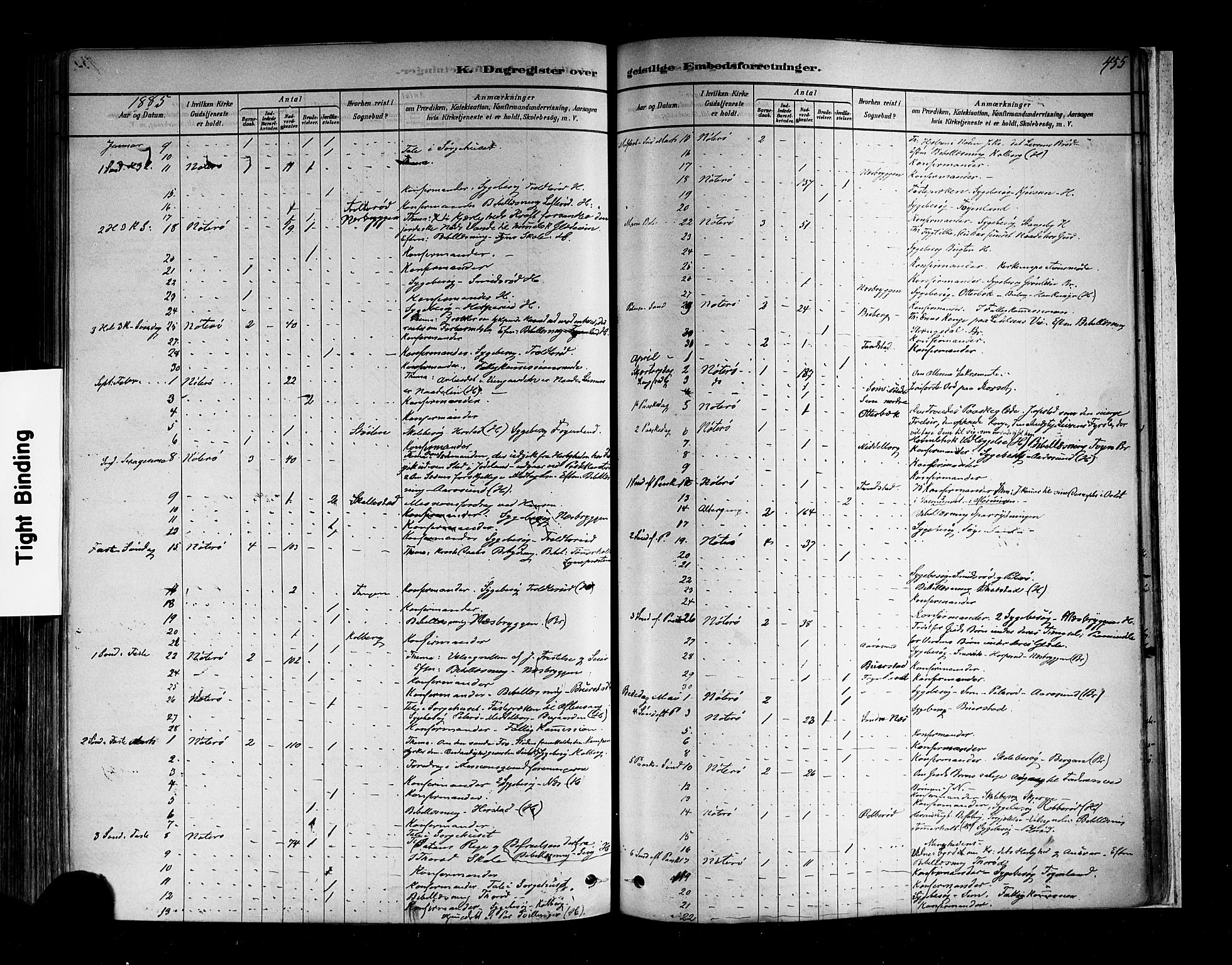 Nøtterøy kirkebøker, AV/SAKO-A-354/F/Fa/L0008: Parish register (official) no. I 8, 1878-1893, p. 455