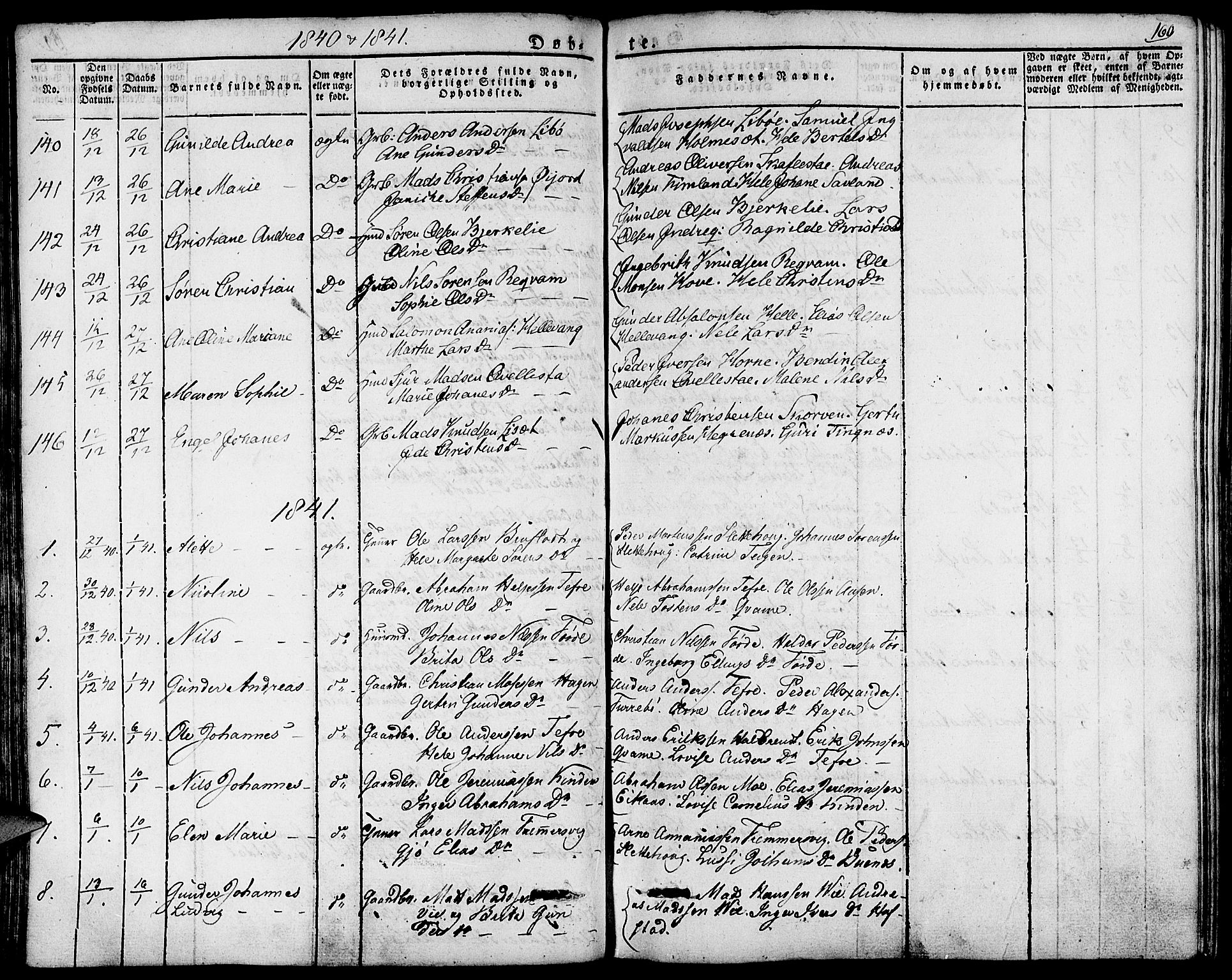 Førde sokneprestembete, AV/SAB-A-79901/H/Haa/Haaa/L0006: Parish register (official) no. A 6, 1821-1842, p. 160