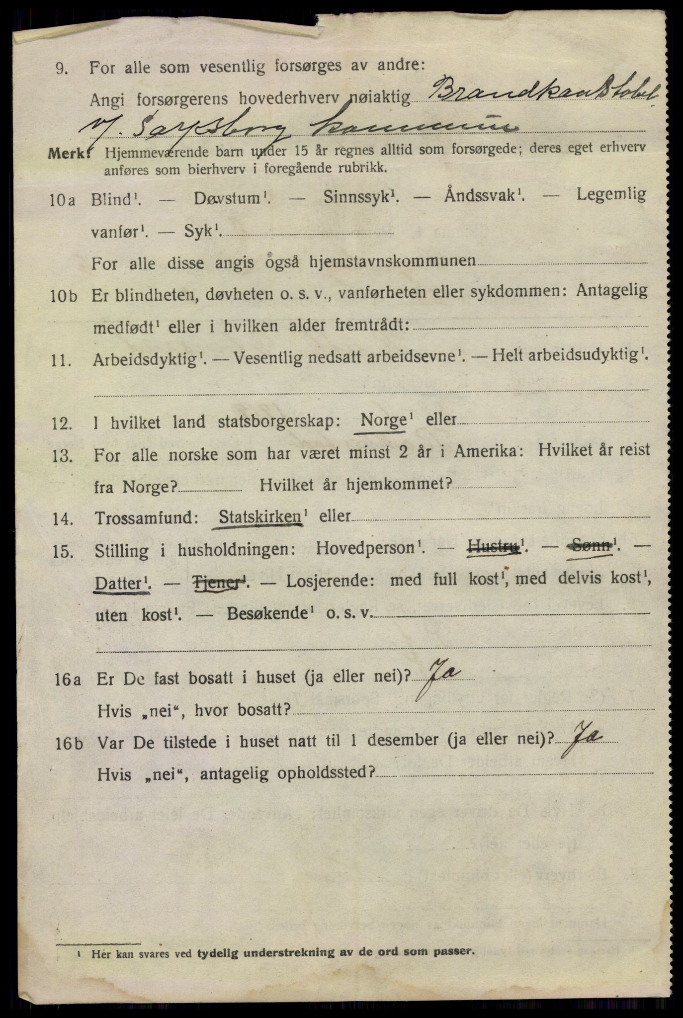 SAO, 1920 census for Sarpsborg, 1920, p. 16033