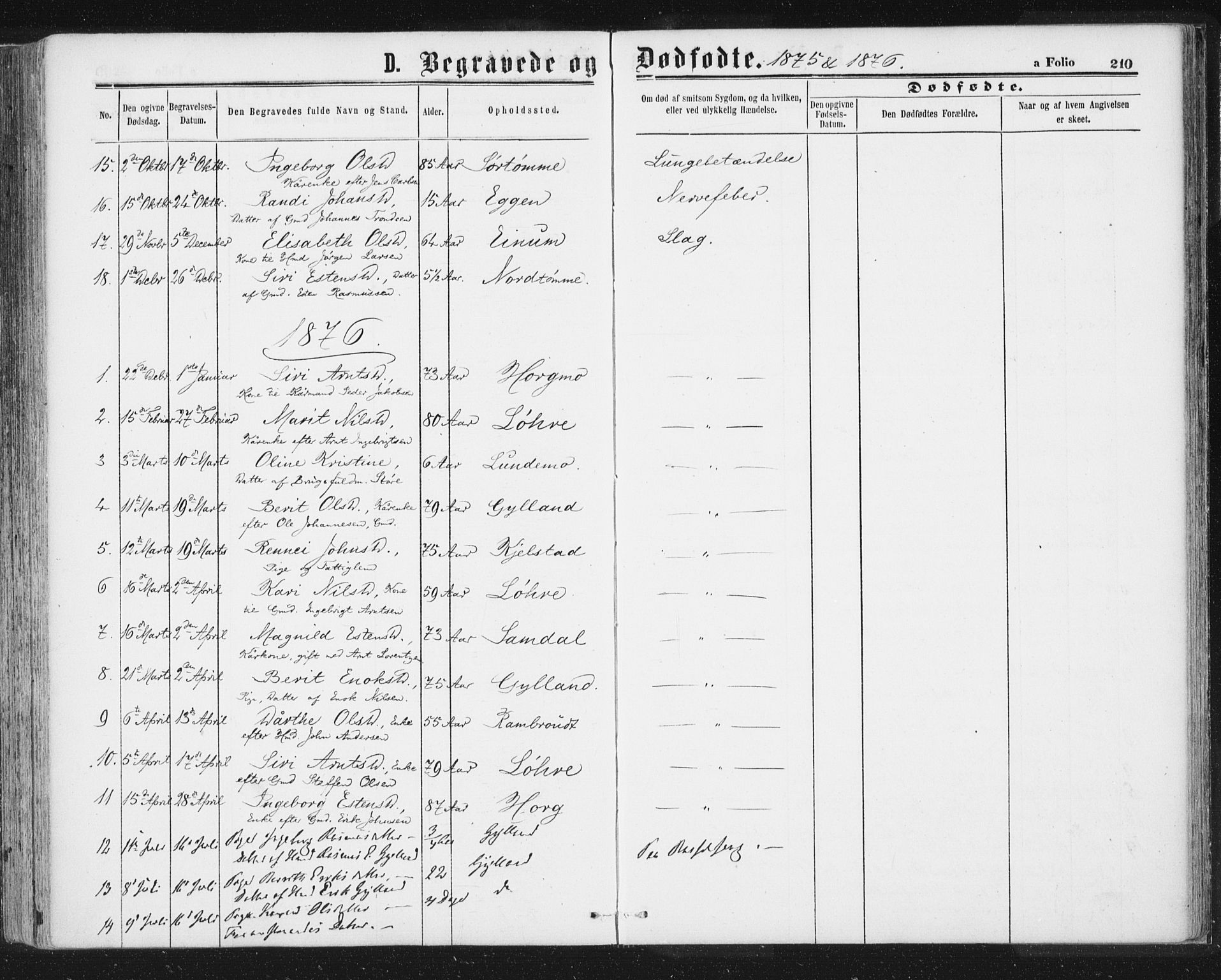 Ministerialprotokoller, klokkerbøker og fødselsregistre - Sør-Trøndelag, SAT/A-1456/692/L1104: Parish register (official) no. 692A04, 1862-1878, p. 210
