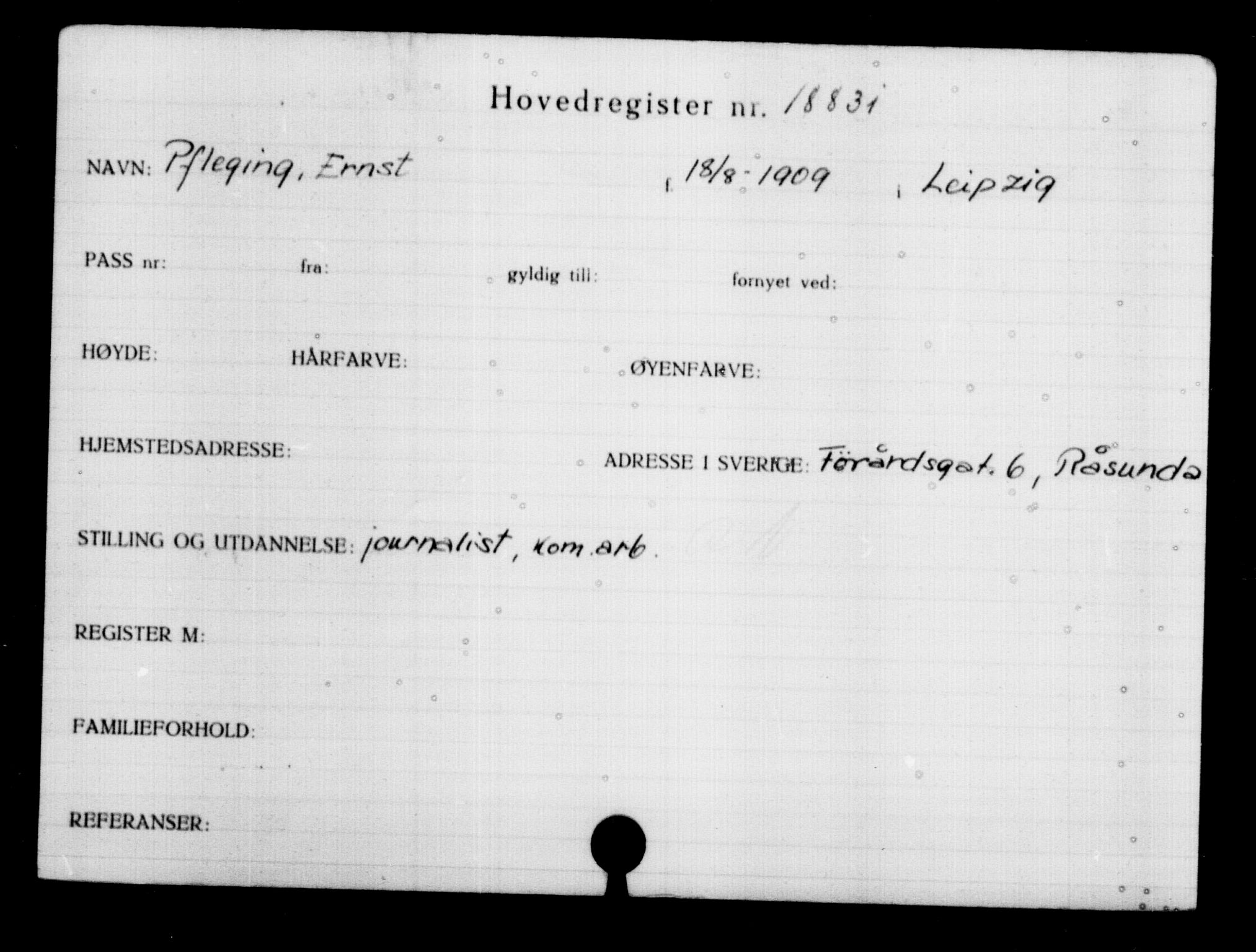 Den Kgl. Norske Legasjons Flyktningskontor, RA/S-6753/V/Va/L0009: Kjesäterkartoteket.  Flyktningenr. 18502-22048, 1940-1945, p. 383