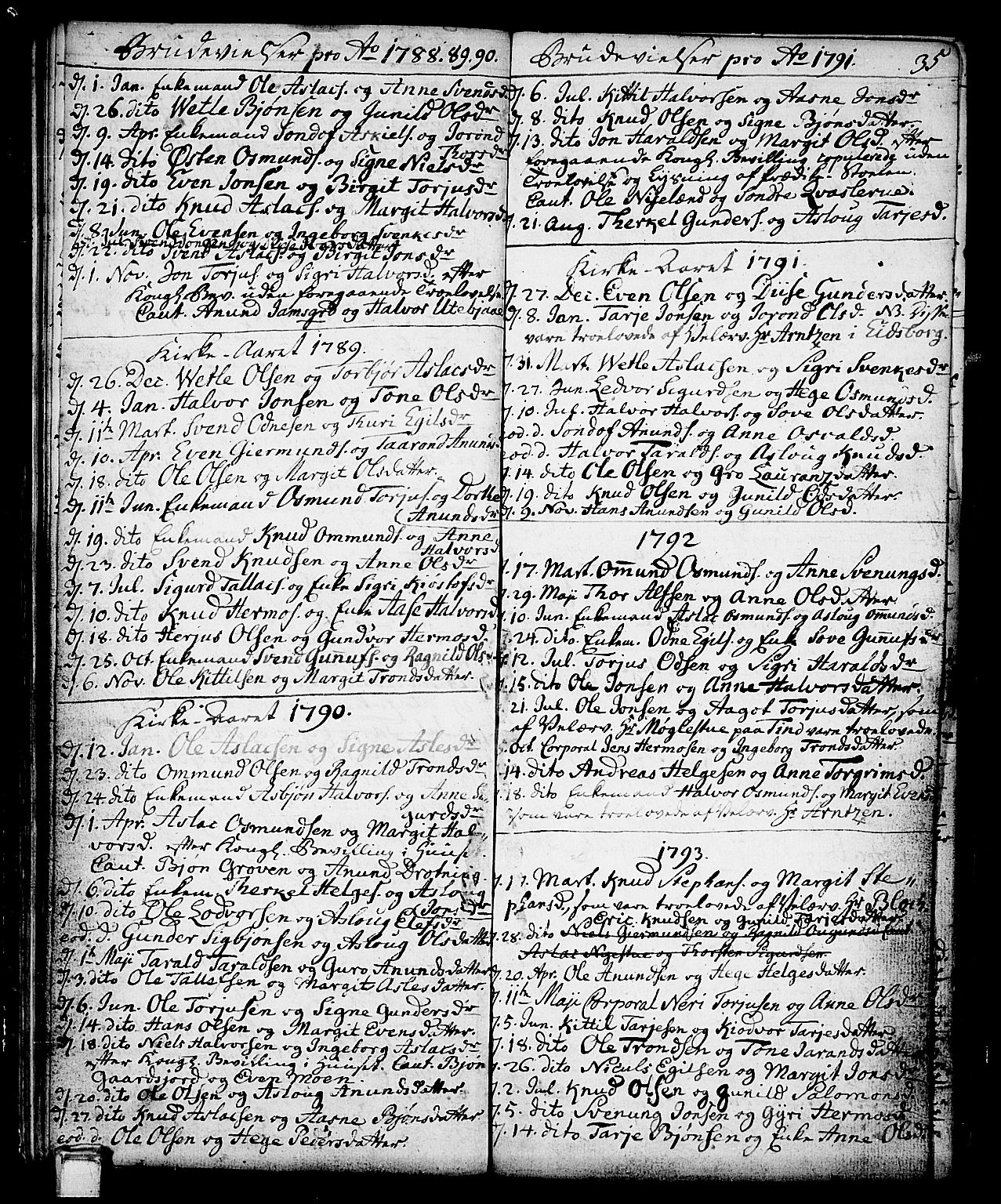 Vinje kirkebøker, SAKO/A-312/F/Fa/L0002: Parish register (official) no. I 2, 1767-1814, p. 35