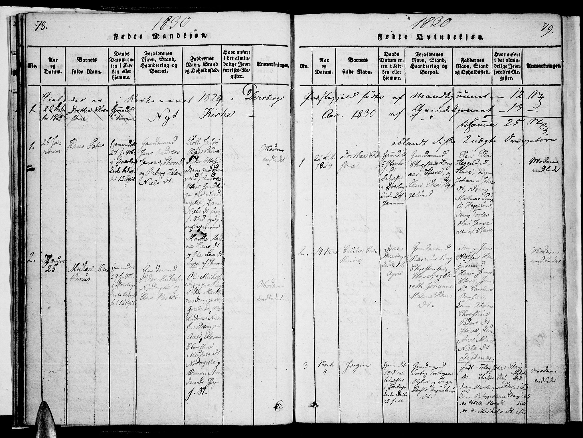 Ministerialprotokoller, klokkerbøker og fødselsregistre - Nordland, SAT/A-1459/897/L1395: Parish register (official) no. 897A03, 1820-1841, p. 78-79