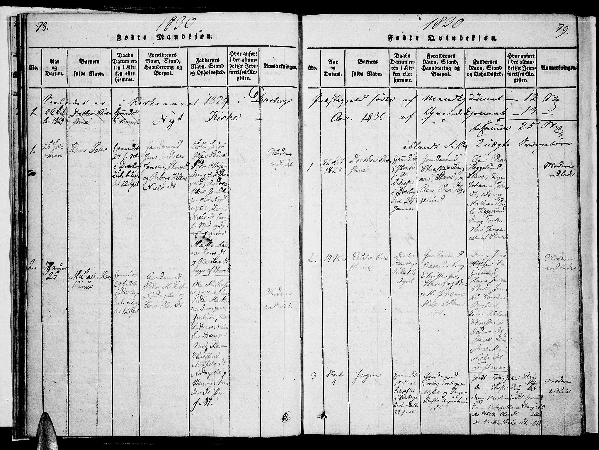 Ministerialprotokoller, klokkerbøker og fødselsregistre - Nordland, AV/SAT-A-1459/897/L1395: Parish register (official) no. 897A03, 1820-1841, p. 78-79