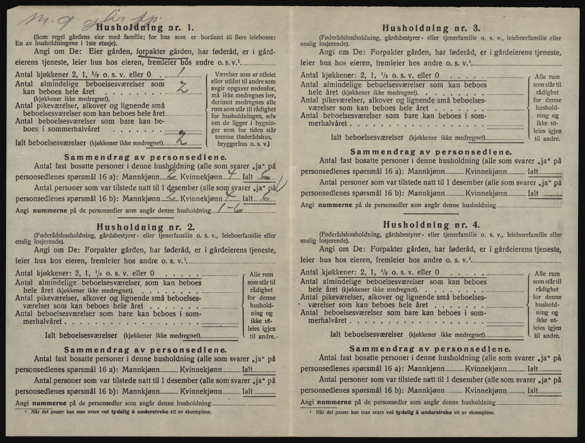 SAO, 1920 census for Aremark, 1920, p. 474