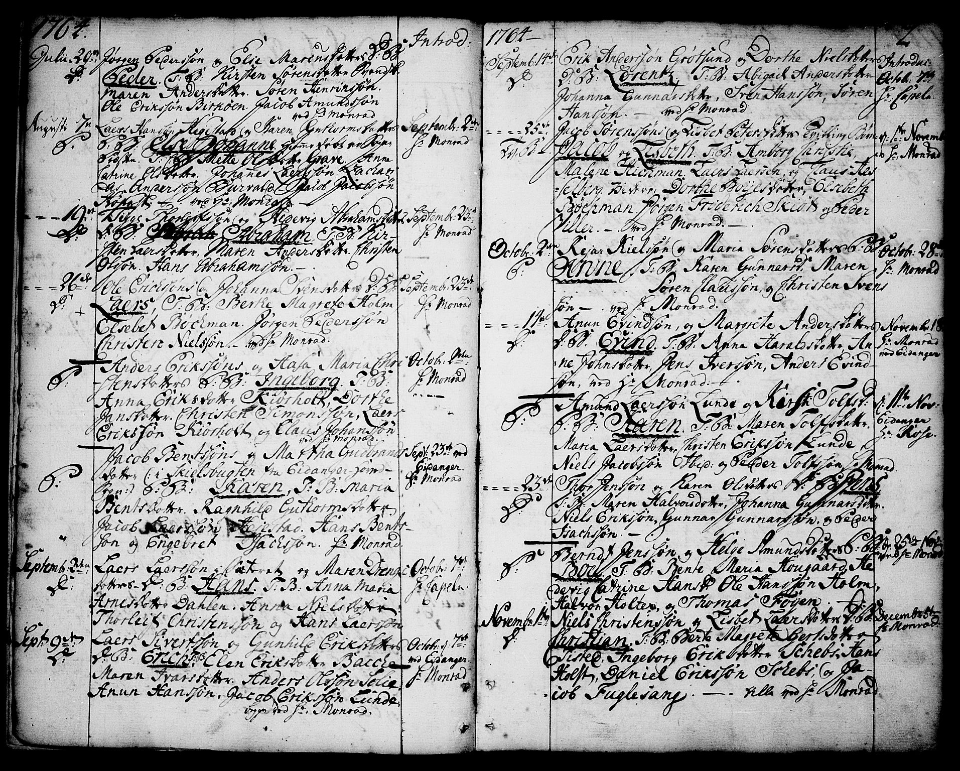 Brevik kirkebøker, SAKO/A-255/F/Fa/L0003: Parish register (official) no. 3, 1764-1814, p. 2