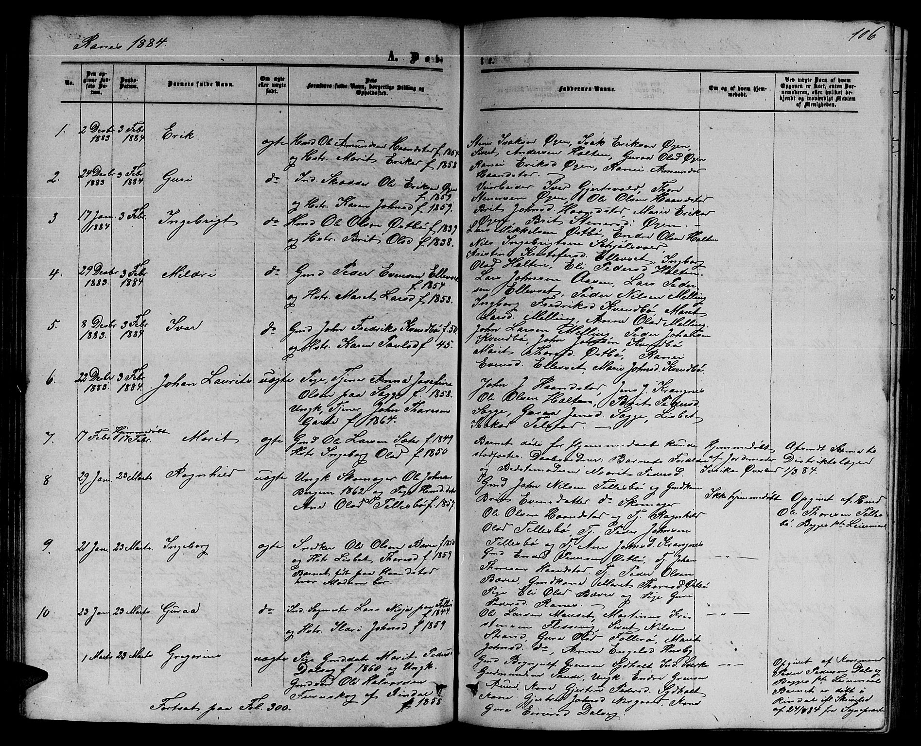 Ministerialprotokoller, klokkerbøker og fødselsregistre - Møre og Romsdal, SAT/A-1454/595/L1051: Parish register (copy) no. 595C03, 1866-1891, p. 106