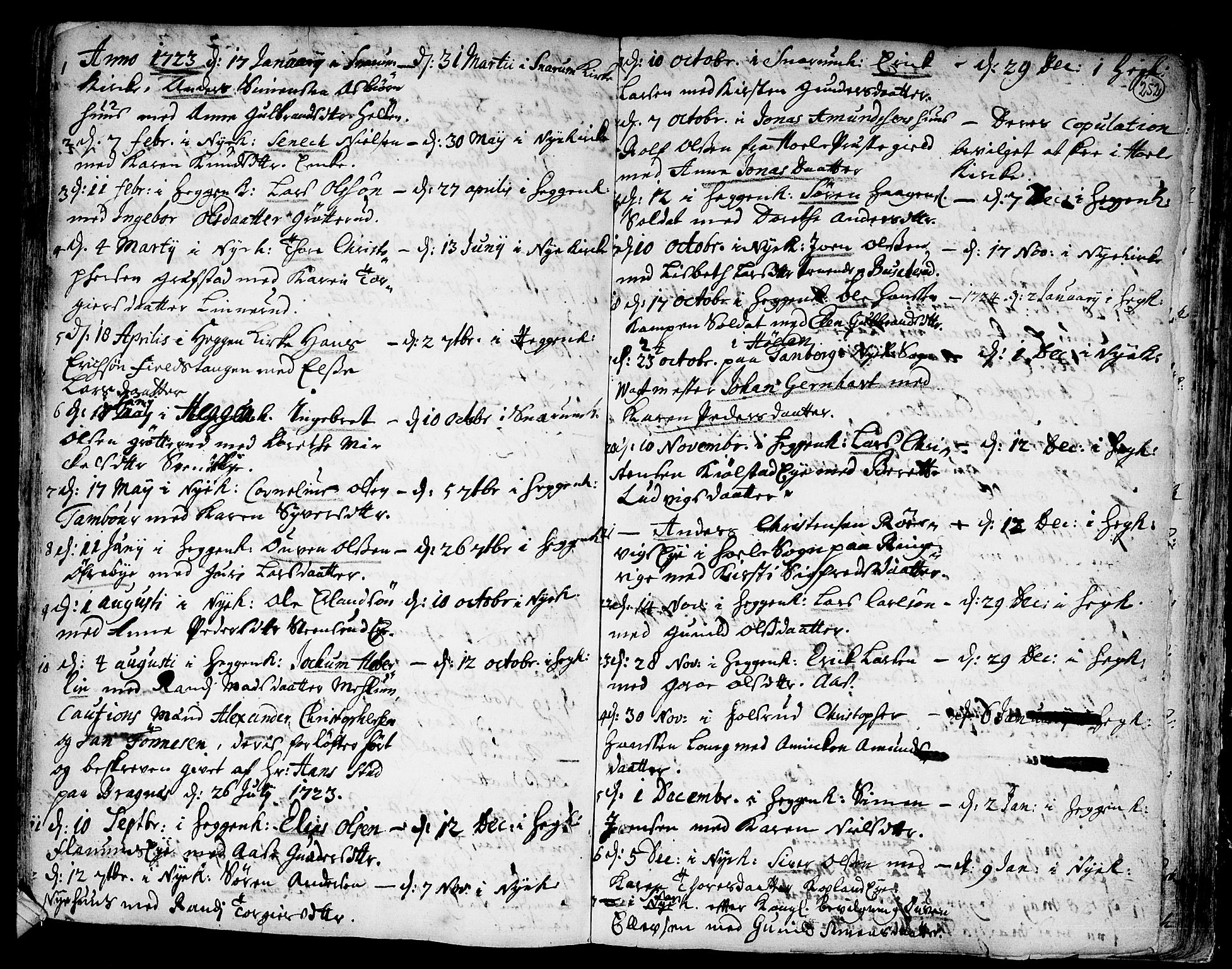 Modum kirkebøker, AV/SAKO-A-234/F/Fa/L0001: Parish register (official) no. 1, 1712-1740, p. 253