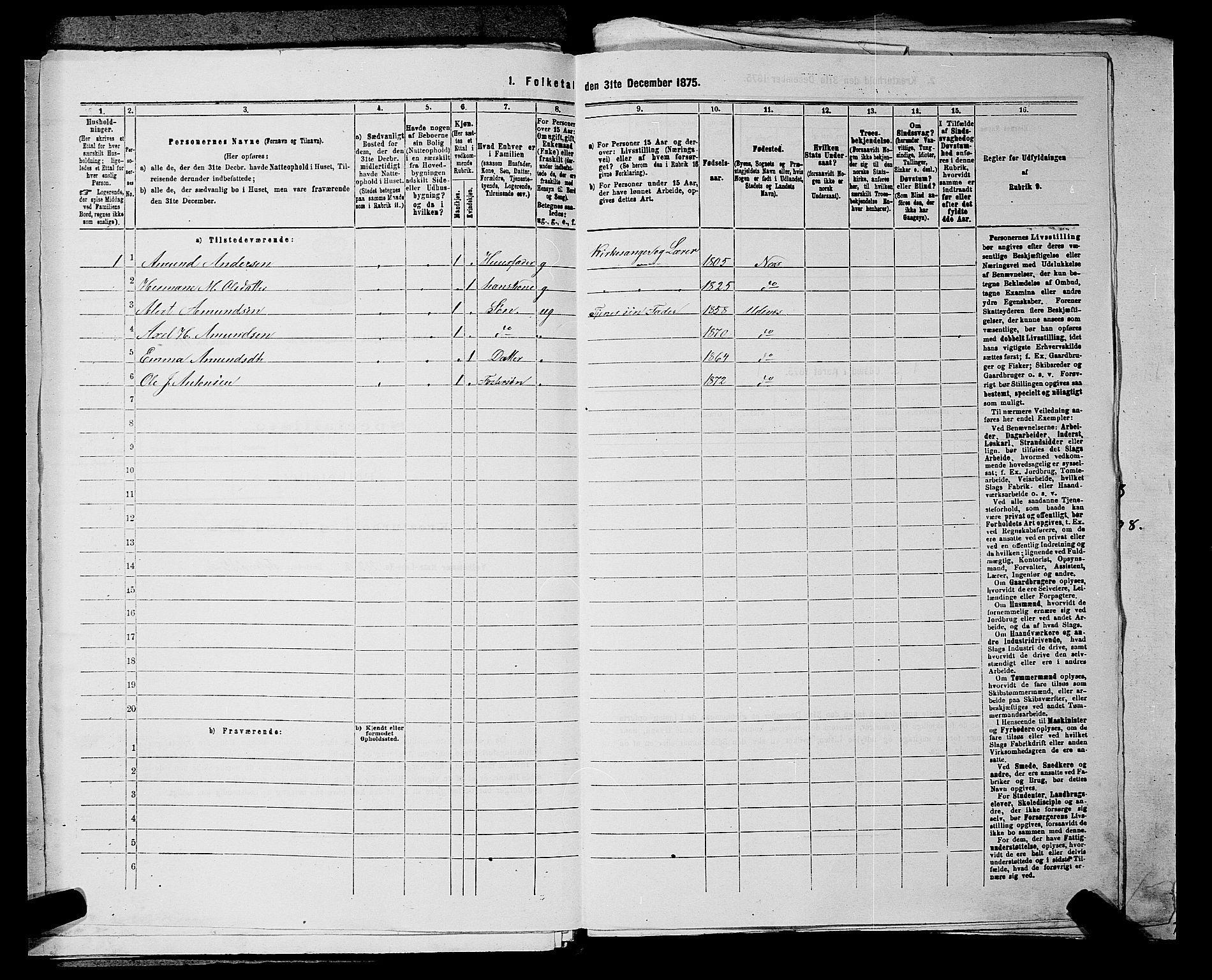 RA, 1875 census for 0236P Nes, 1875, p. 2275