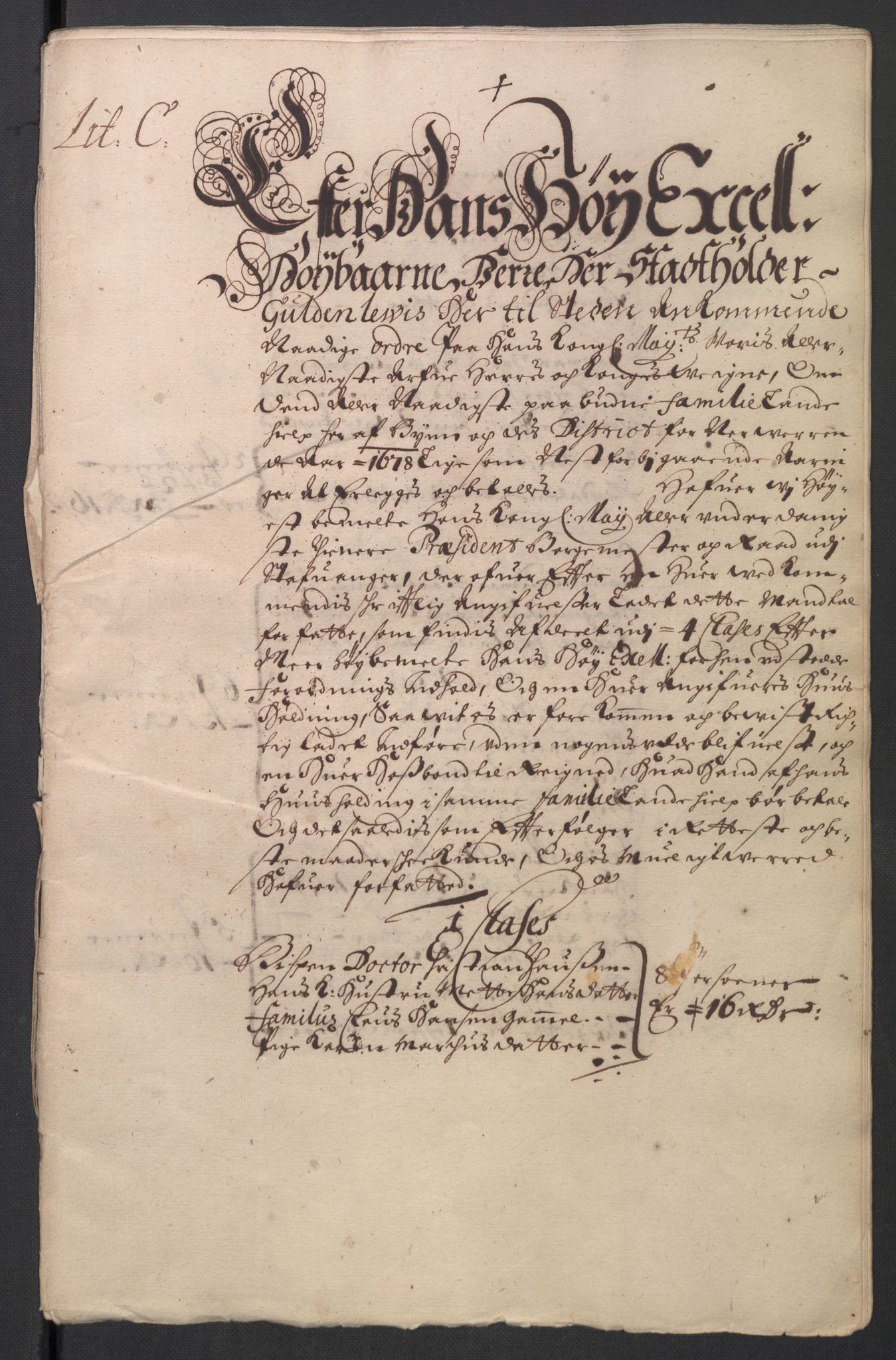Rentekammeret inntil 1814, Reviderte regnskaper, Byregnskaper, RA/EA-4066/R/Ro/L0300: [O3] Kontribusjonsregnskap, 1661-1678, p. 385